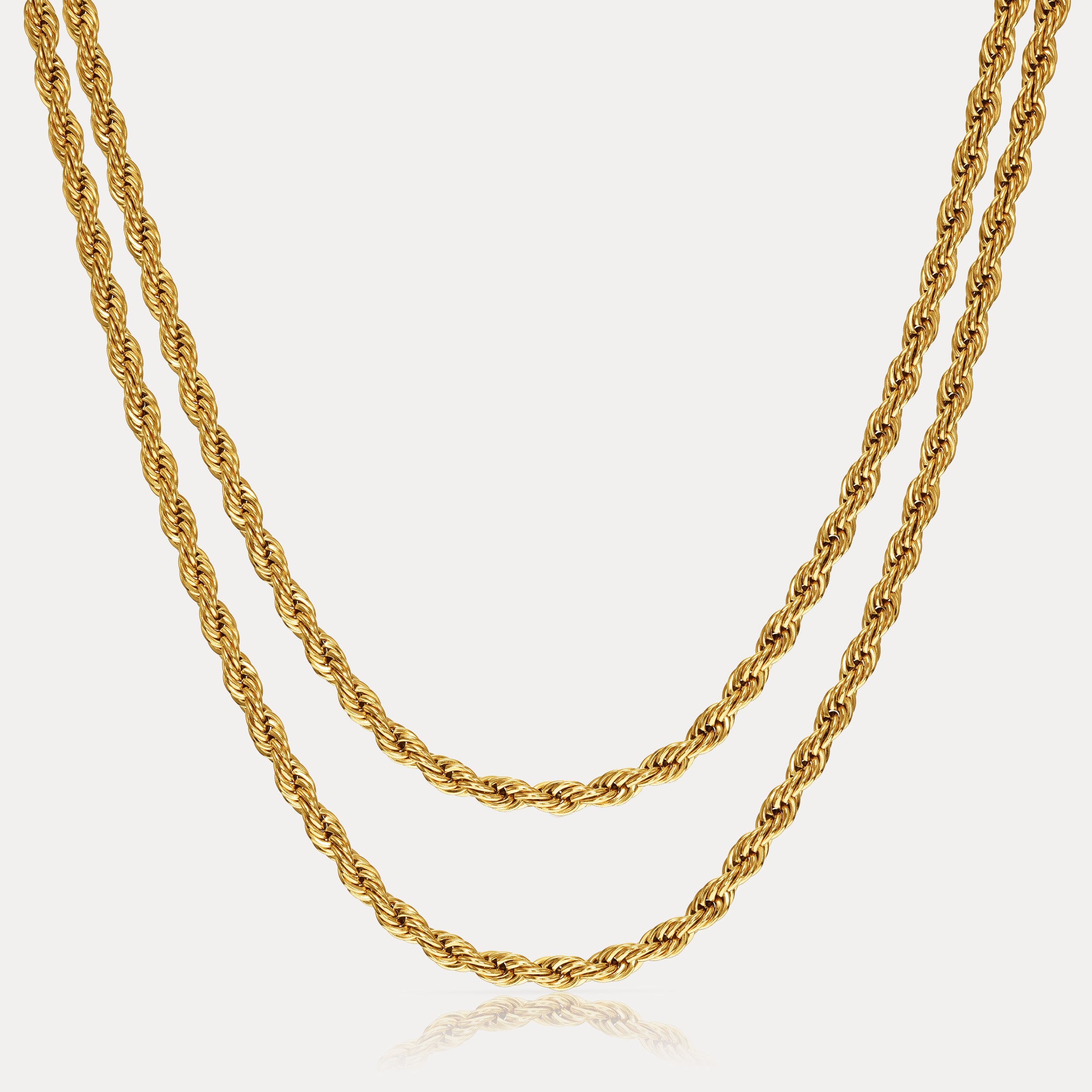 Rope Chain Stack (5mm) - Gold