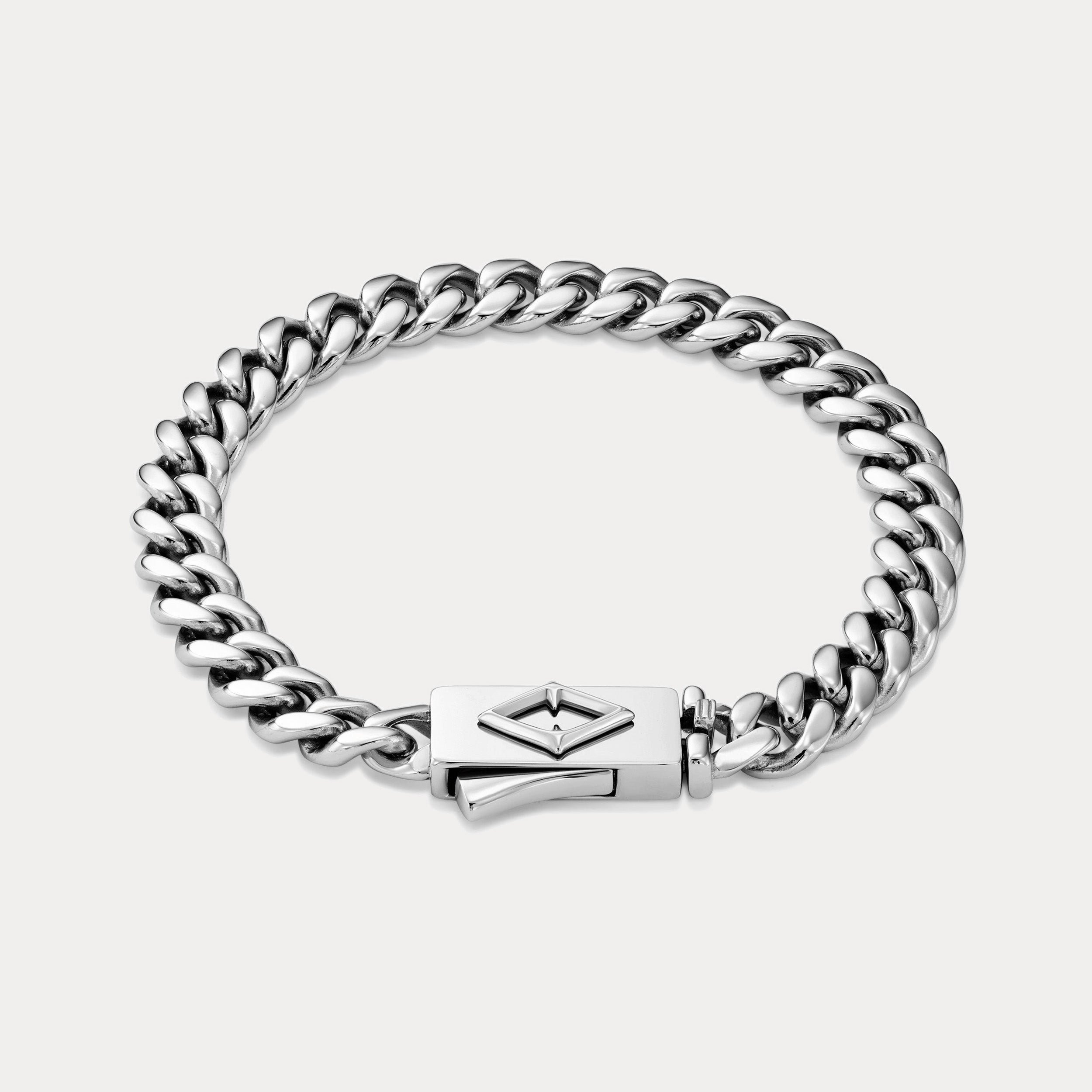 Cuban Link Bracelet (8mm) - Silver