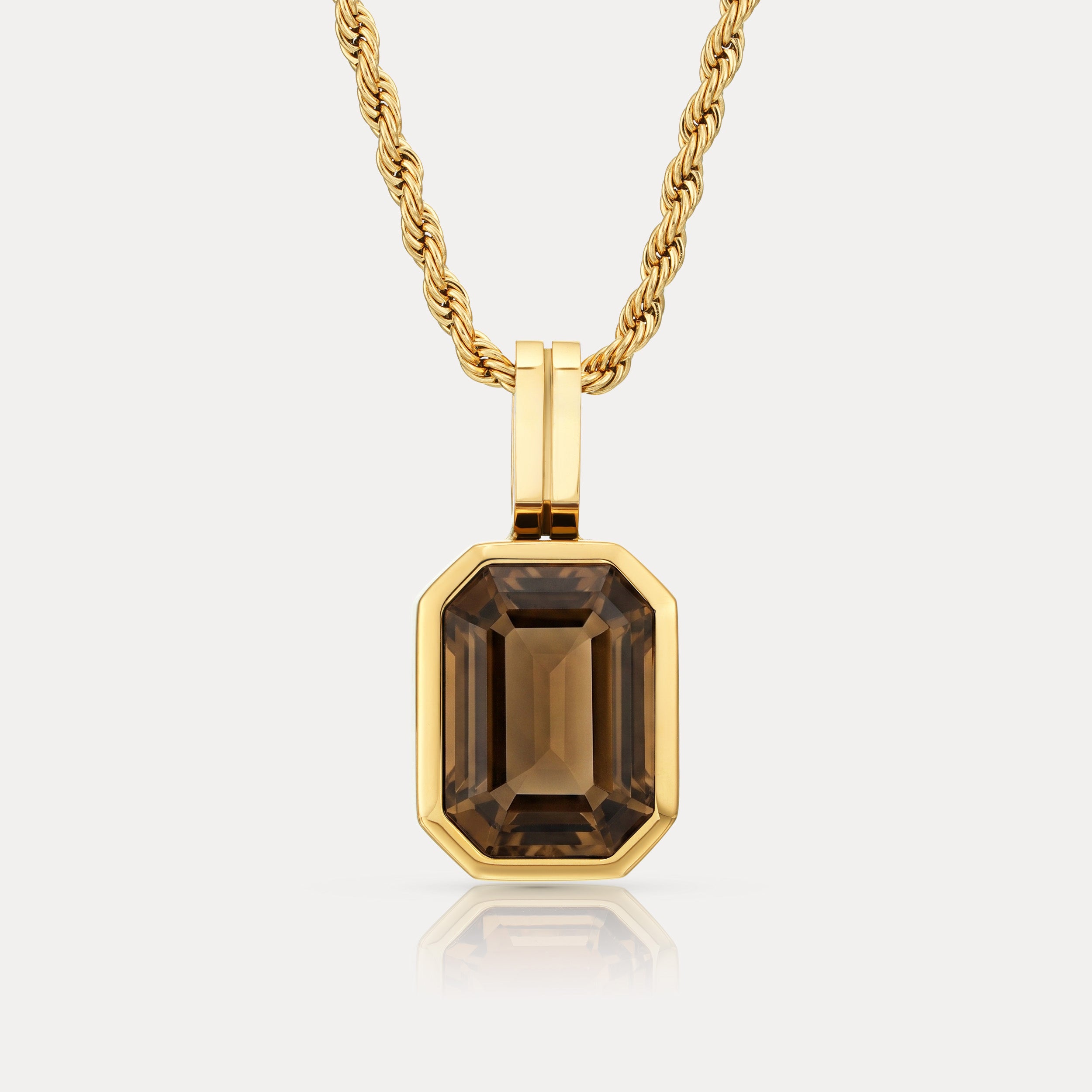 Cognac Vitesse Gemstone Pendant - Gold
