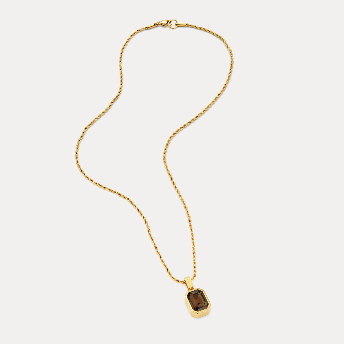 Cognac Vitesse Gemstone Pendant - Gold