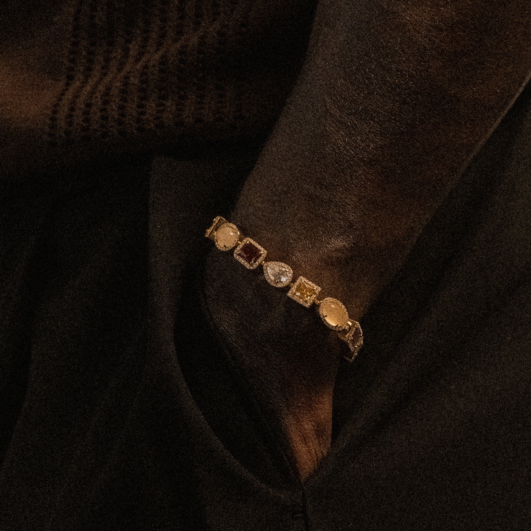 Estate Gemstone Bracelet - Gold