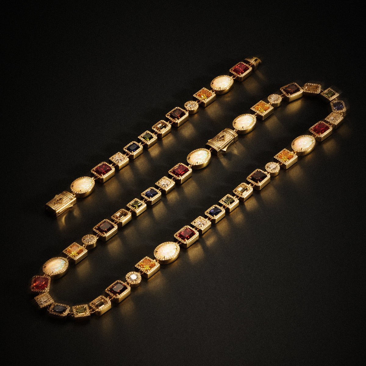 Motley Gemstone Bracelet - Gold