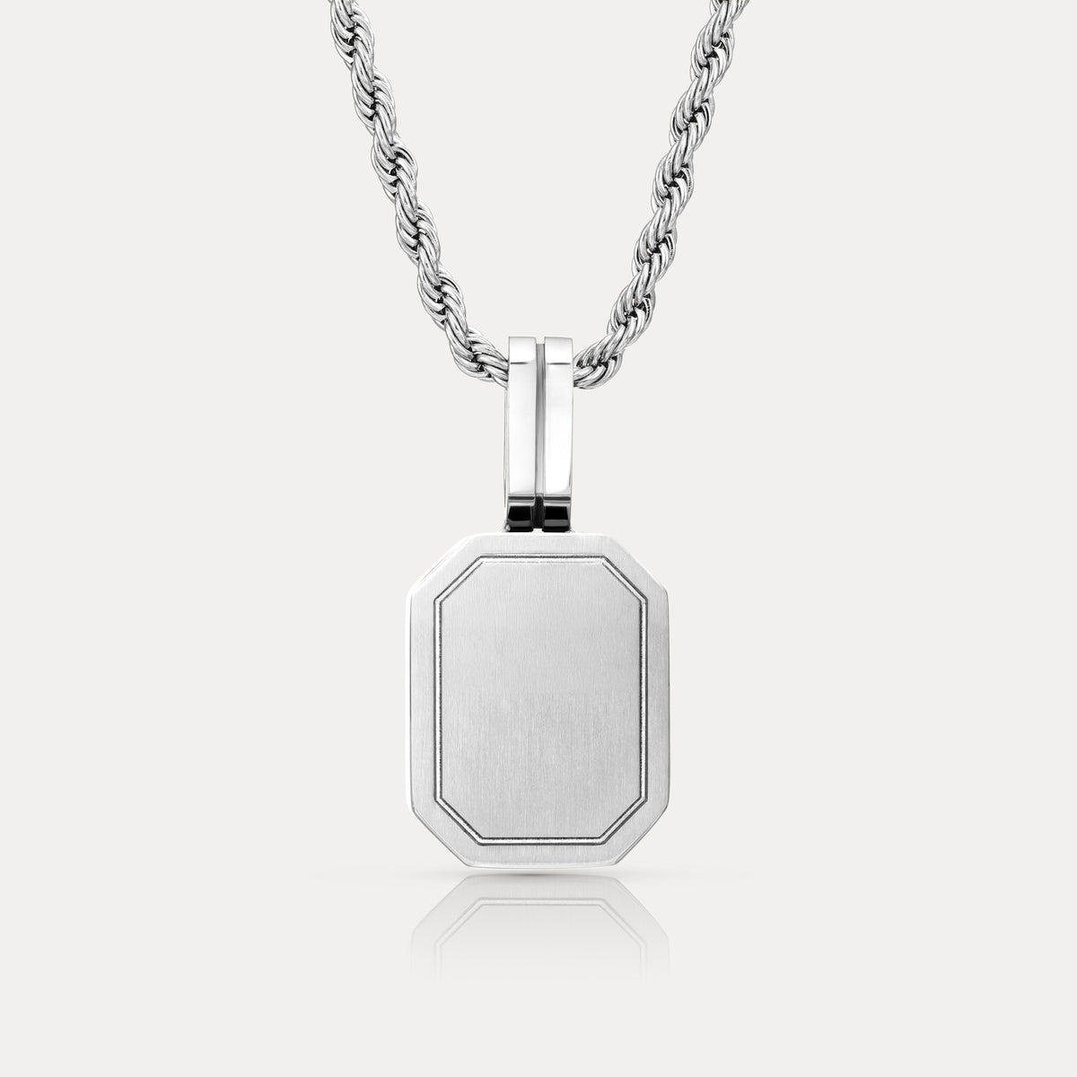 Onyx Vitesse Gemstone Pendant - Silver