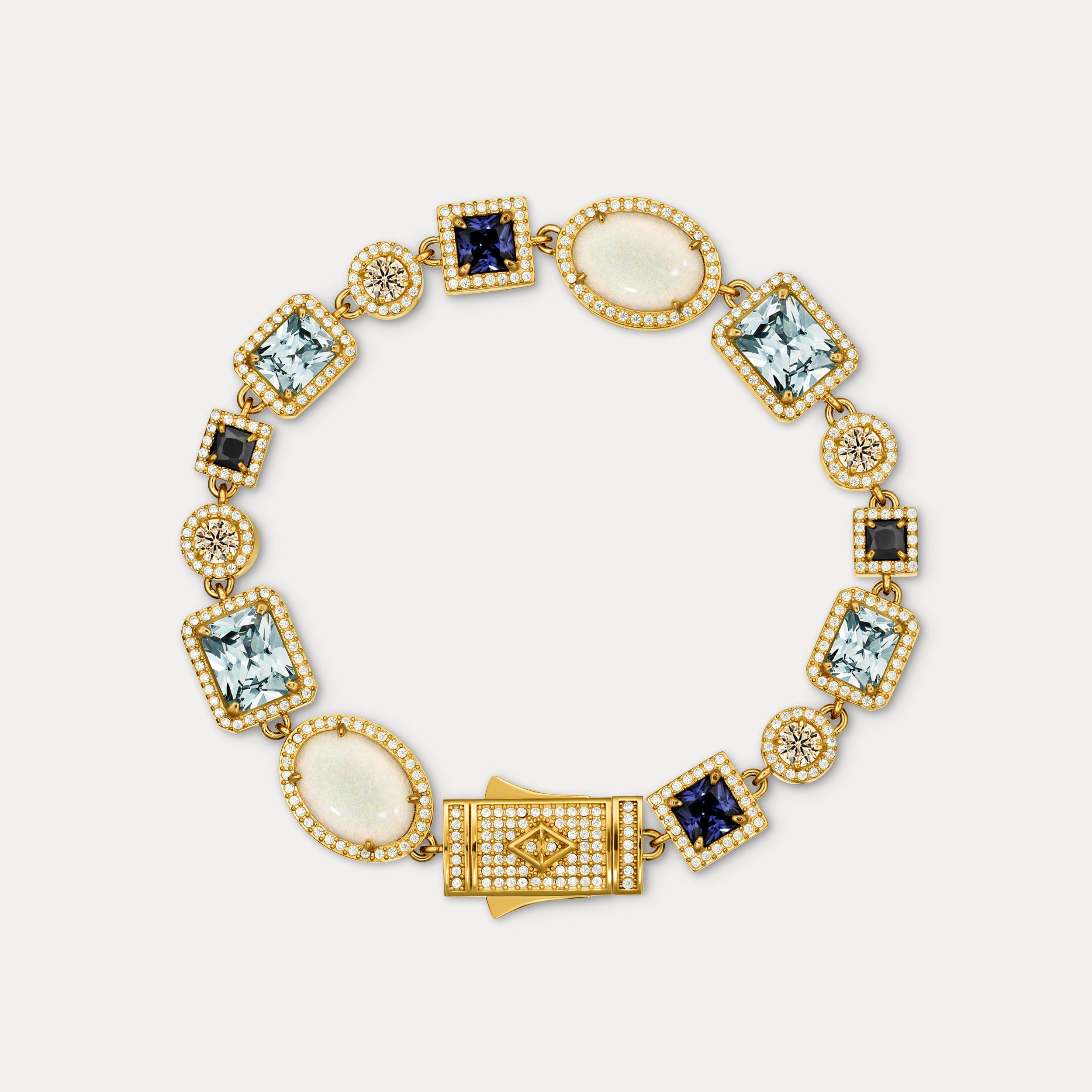 Frigid Gemstone Bracelet - Gold