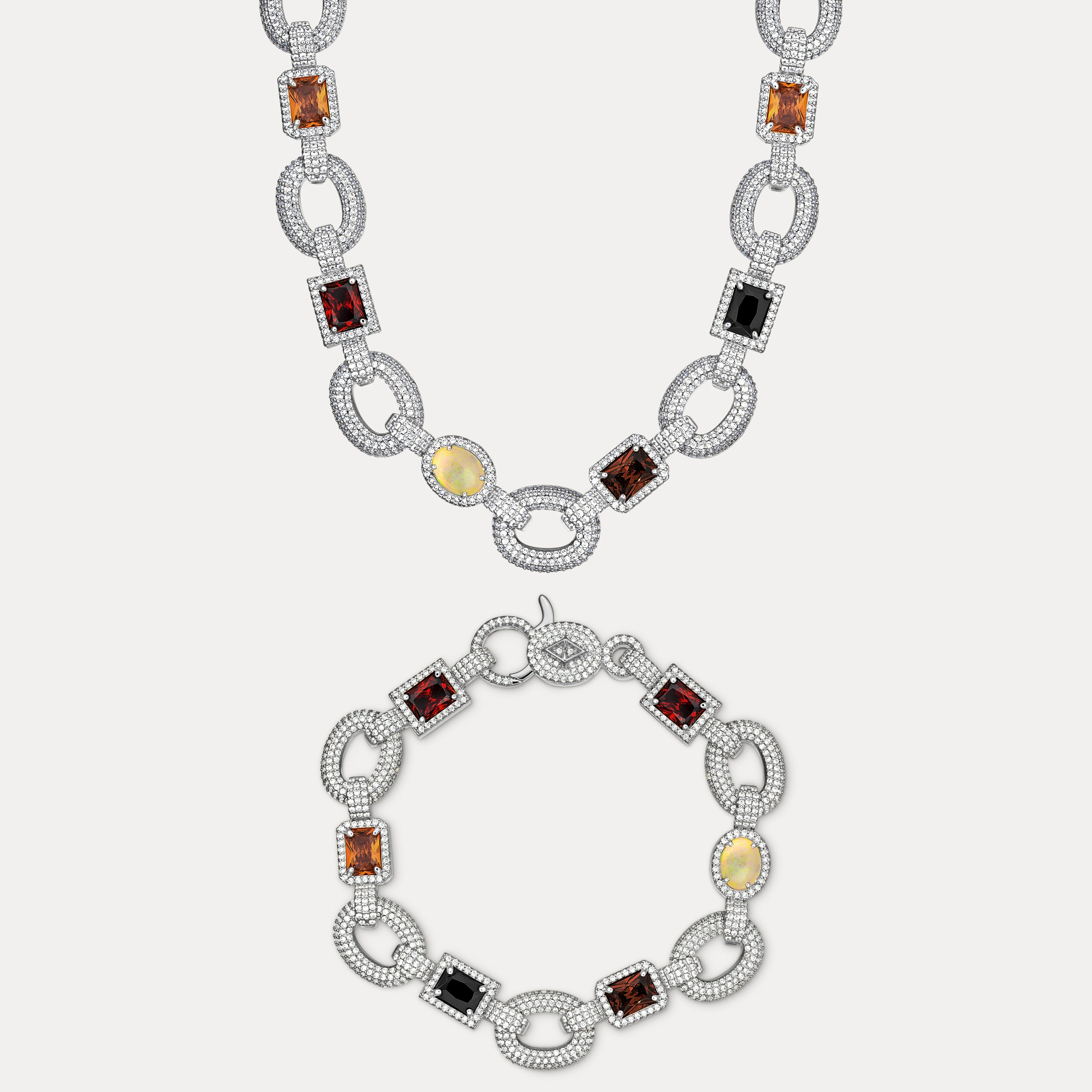 Vantage Gemstone Set - Silver