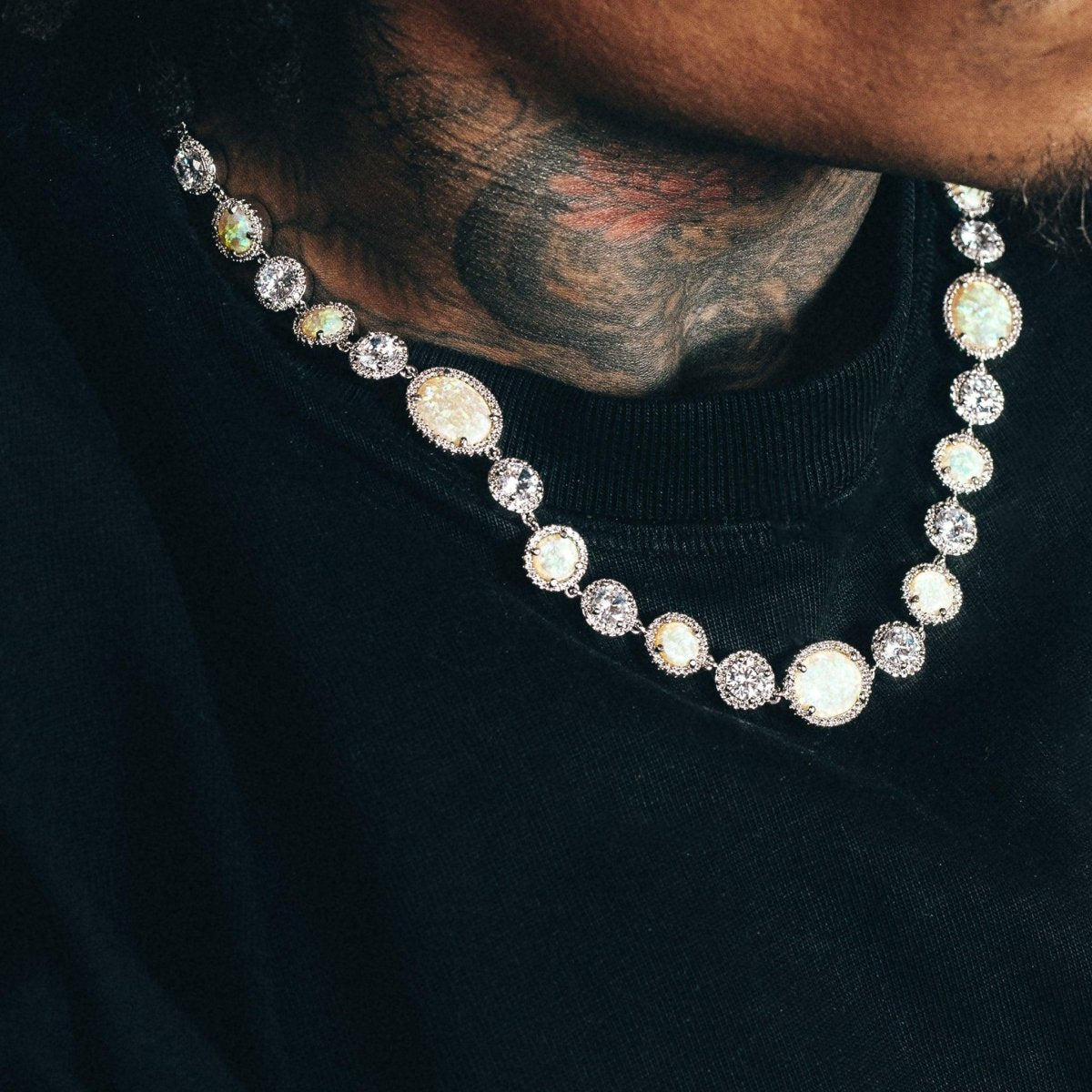 Inferno Gemstone Chain - Silver