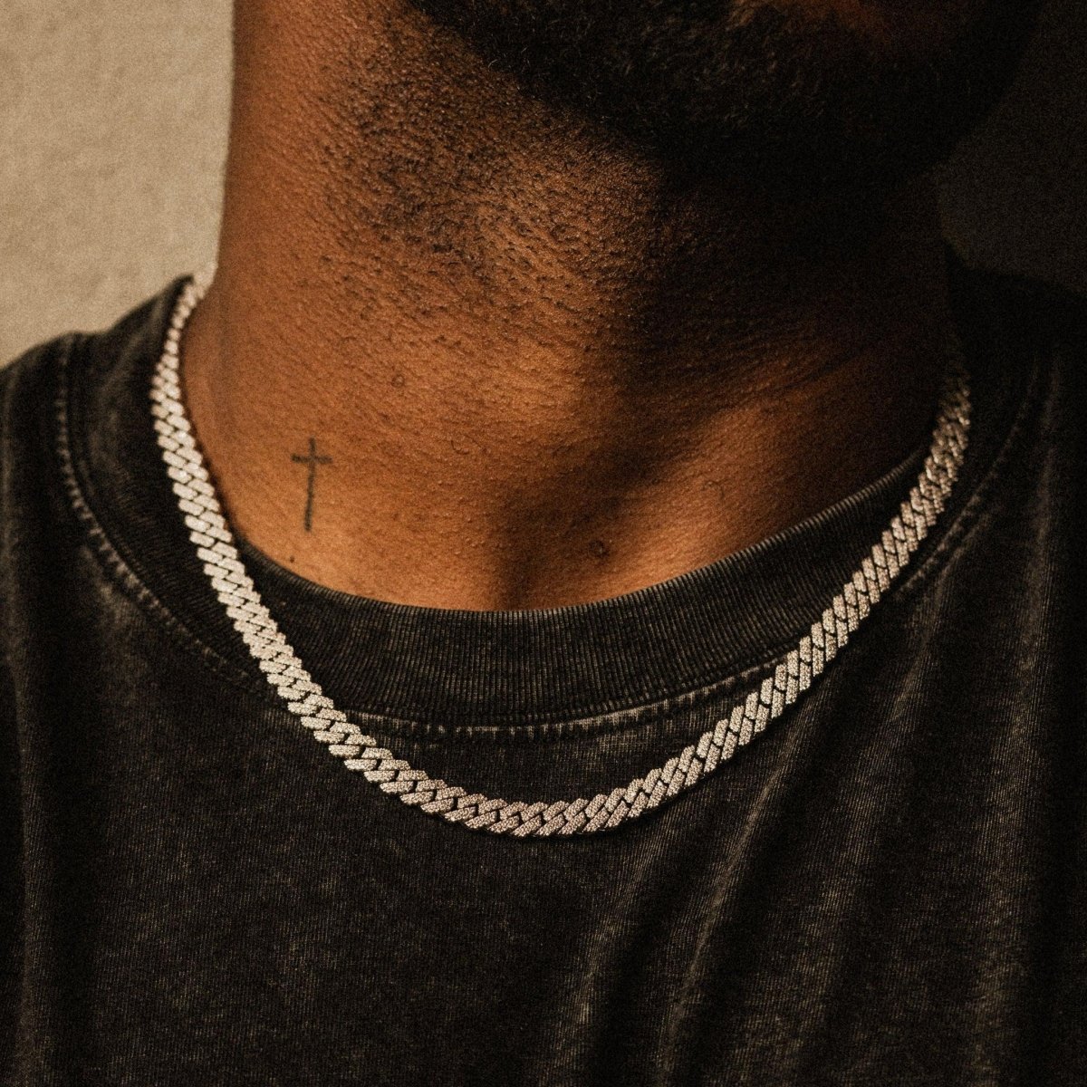 Pavé Prong Cuban Chain (8mm) - Silver