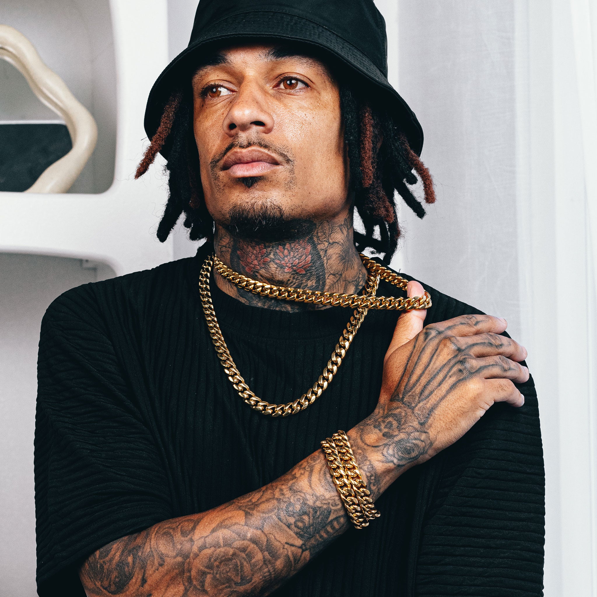 Cuban Link Chain Stack (12mm) - Gold