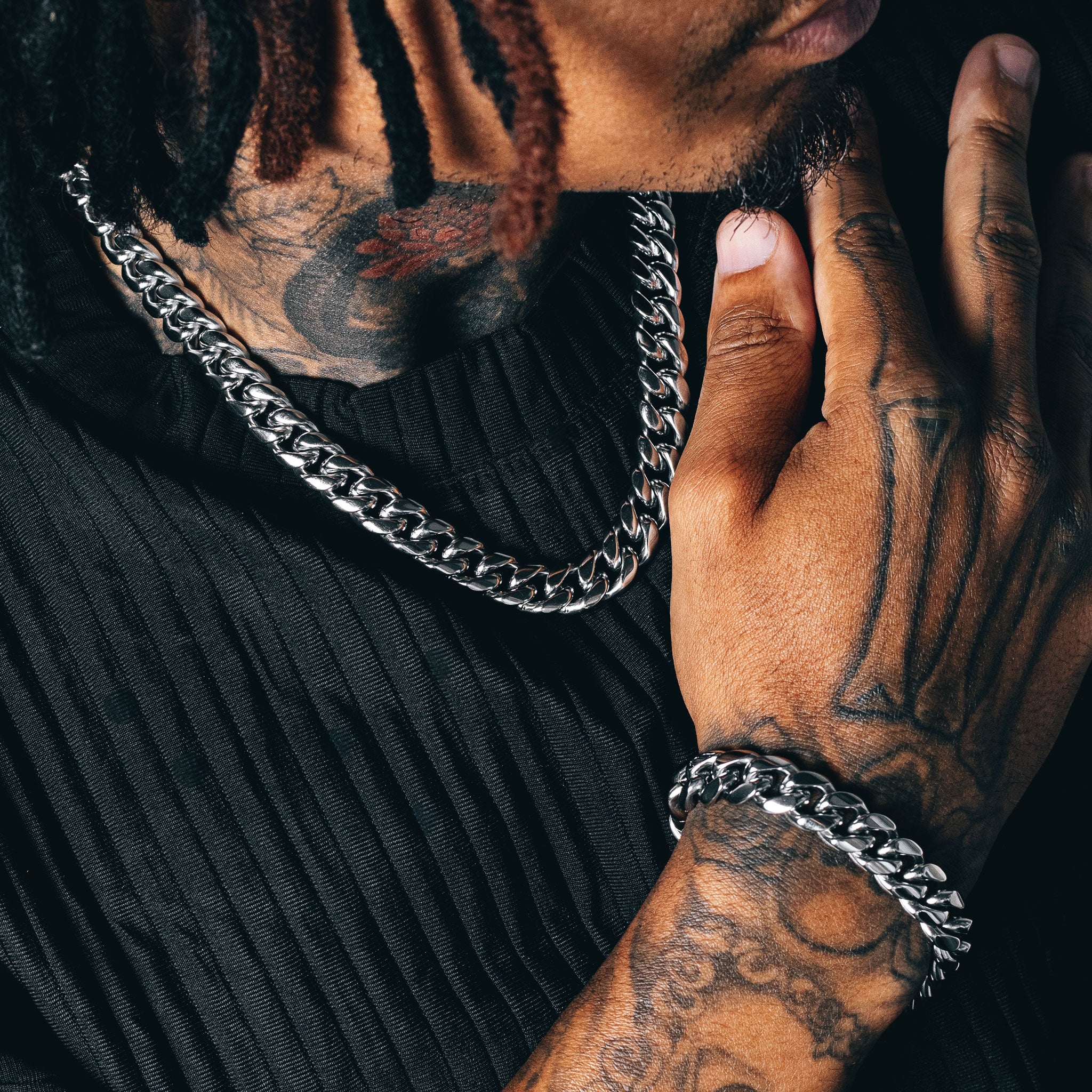 Cuban Link Bracelet (12mm) - Silver