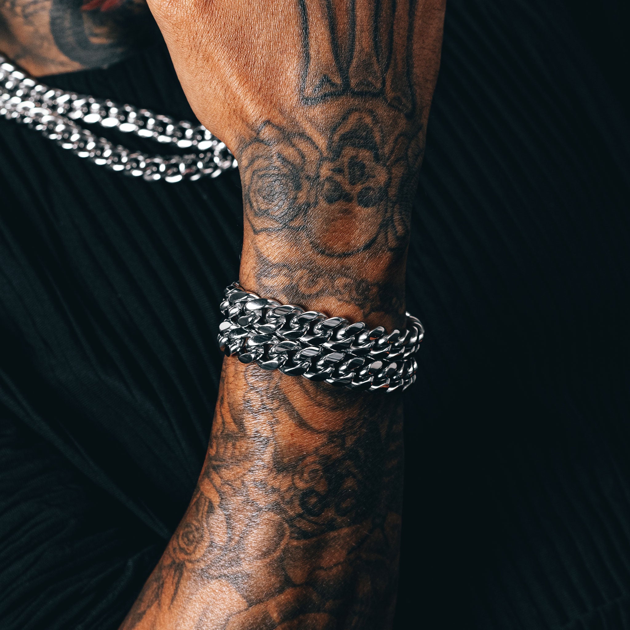 Cuban Link Bracelet (12mm) - Silver