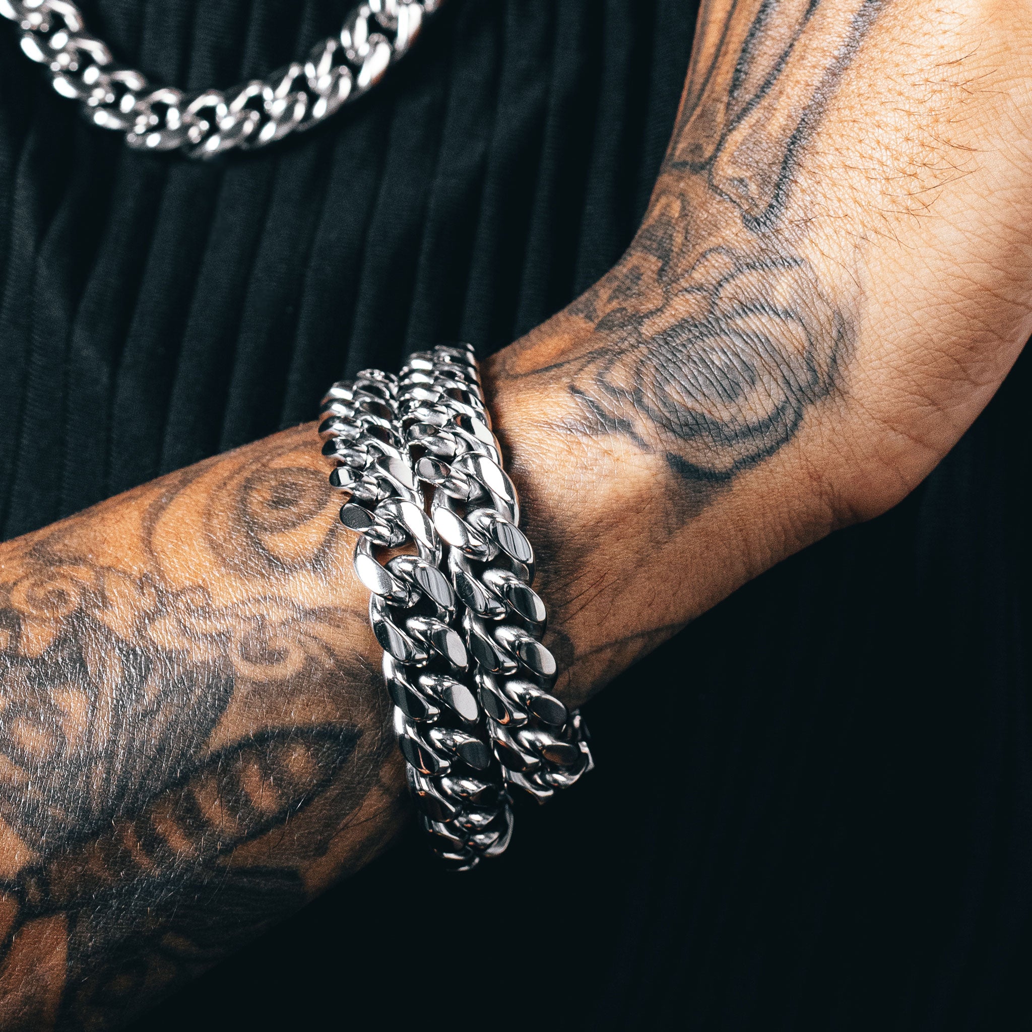 Cuban Link Bracelet (12mm) - Silver