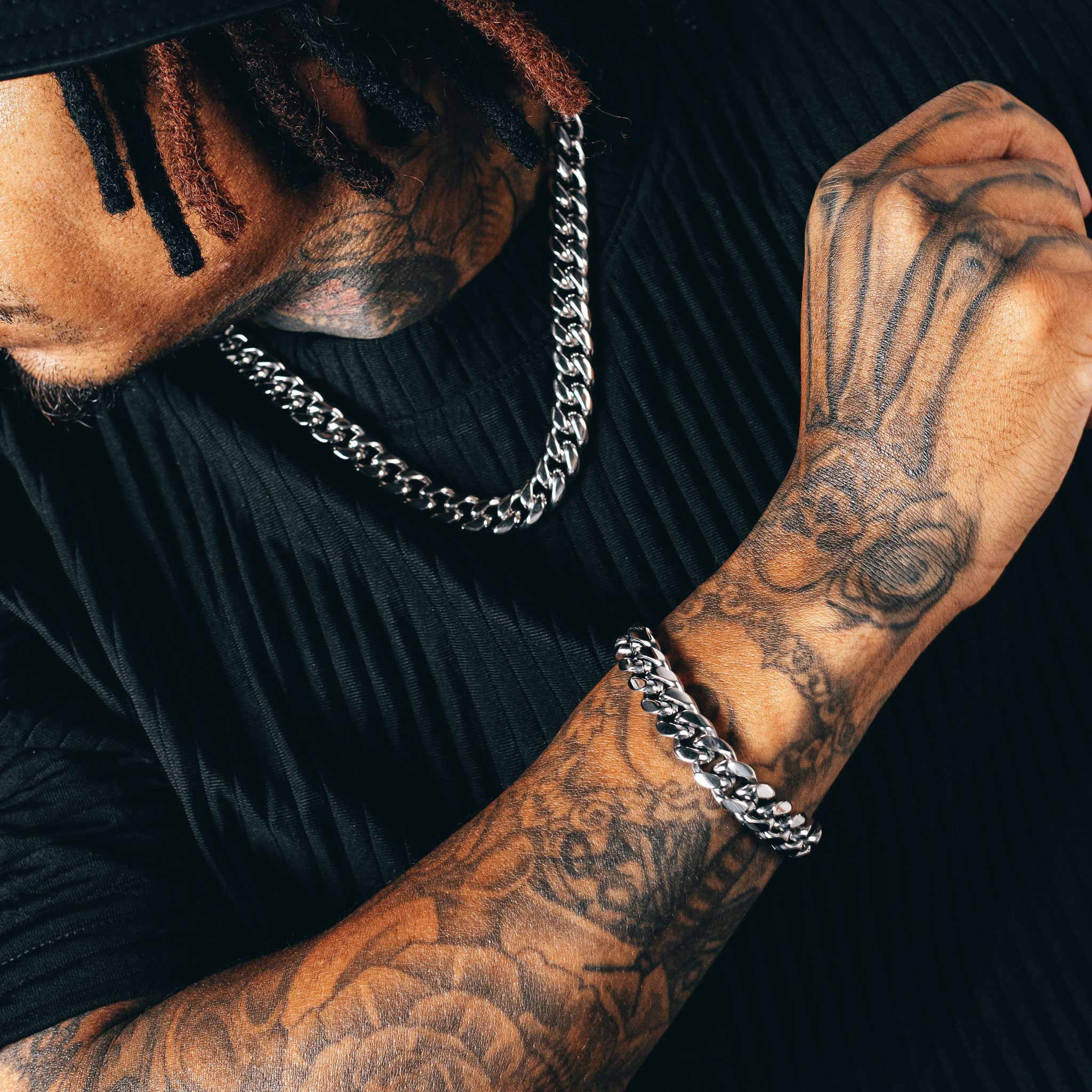 Cuban Link Bracelet (12mm) - Silver