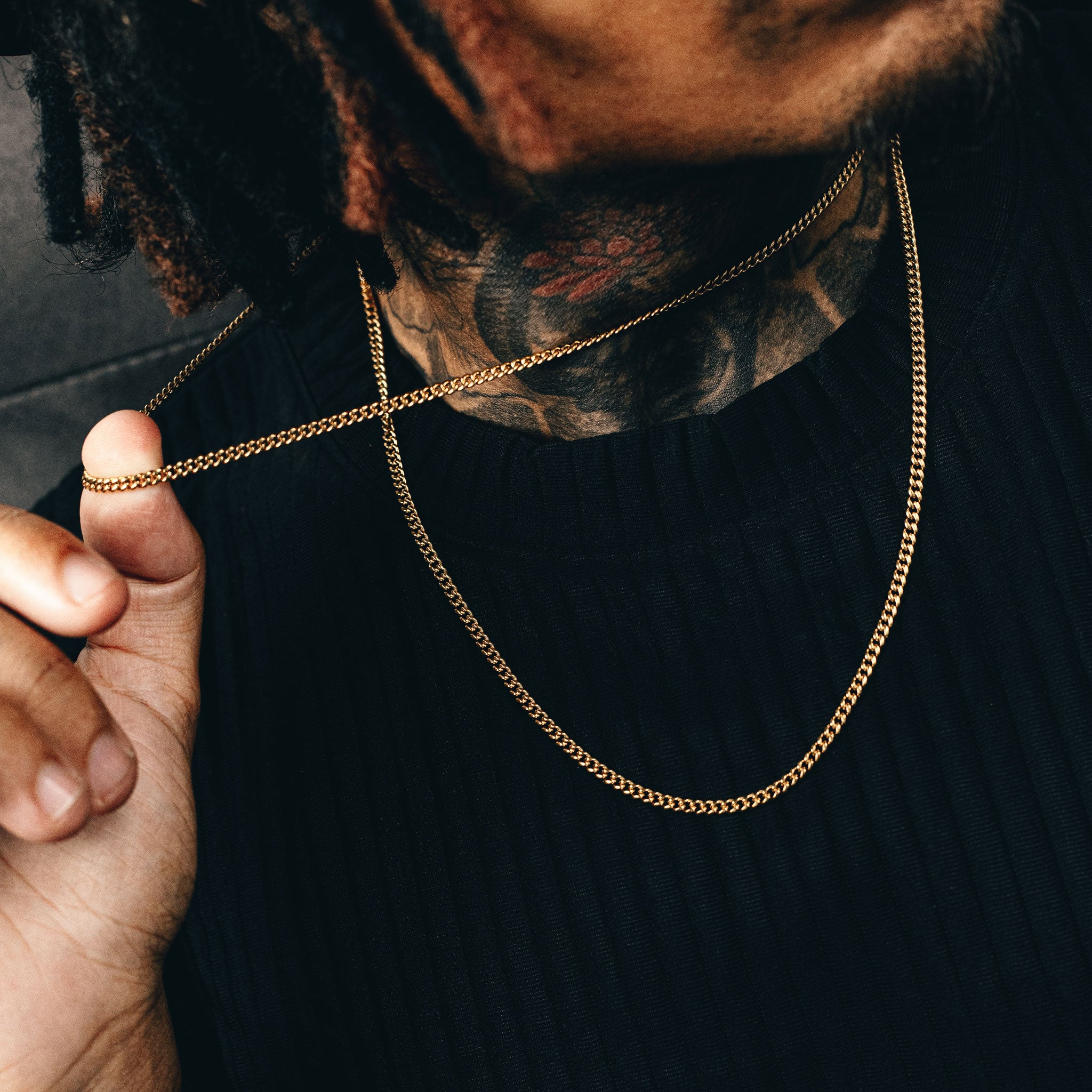 Cuban Link Chain Stack (3mm) - Gold