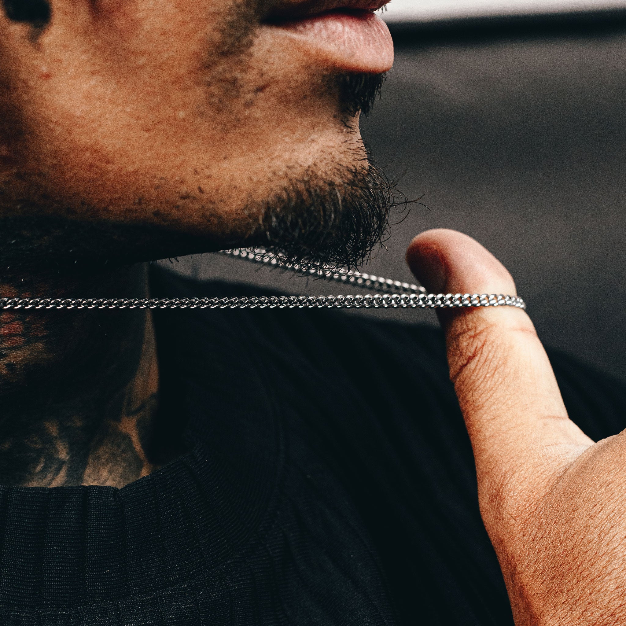 Cuban Link Chain Stack (3mm) - Silver