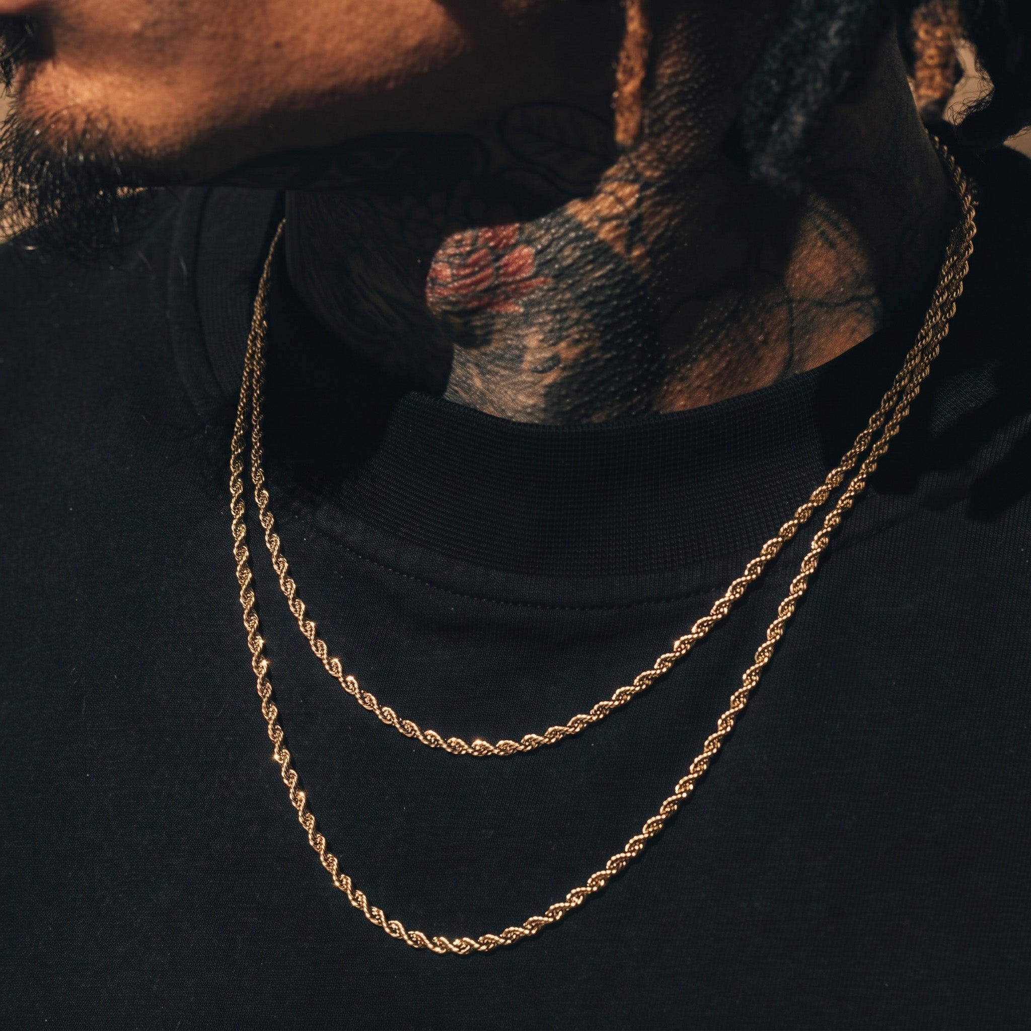 Rope Chain Stack (3mm) - Gold