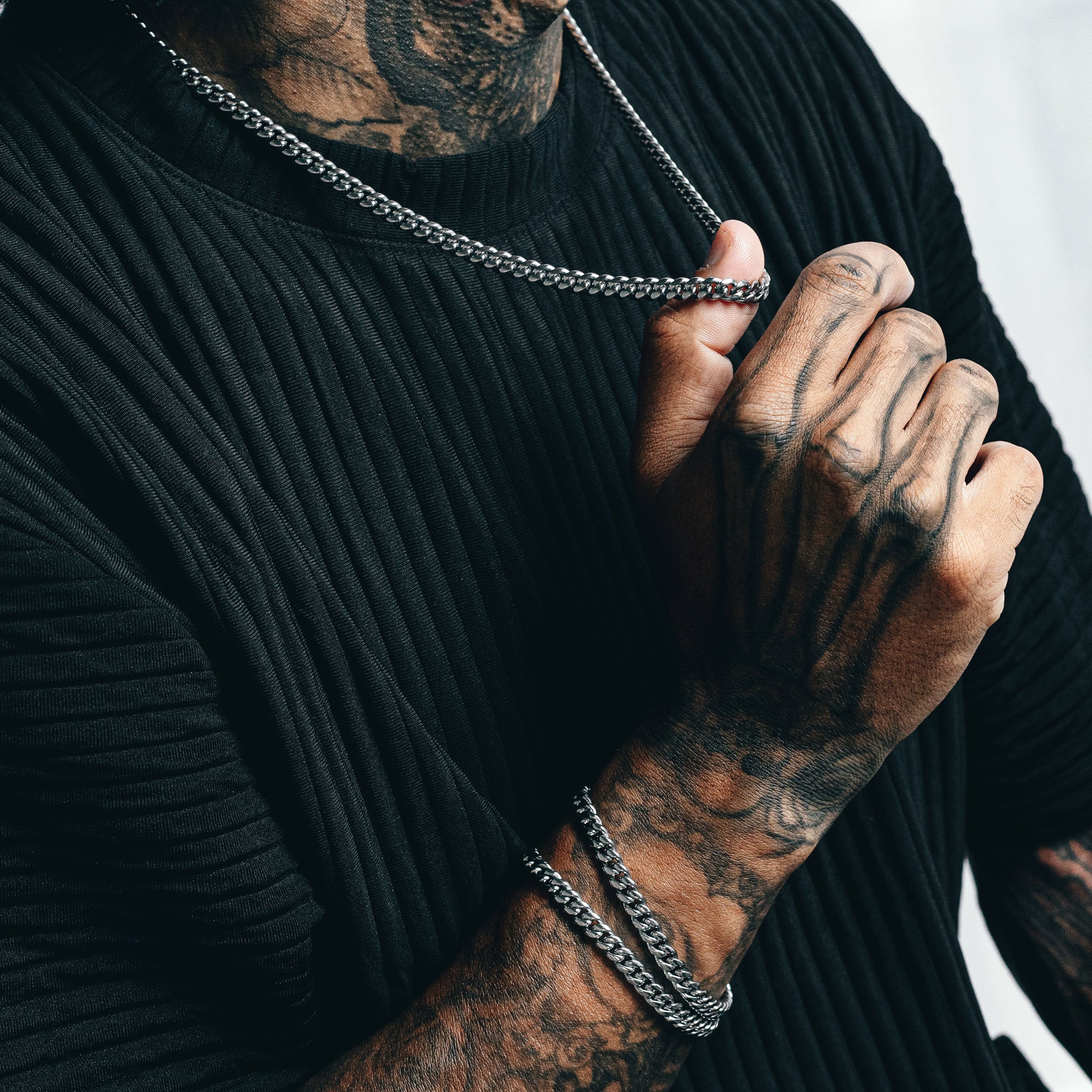 Cuban Link Set (6mm) - Silver