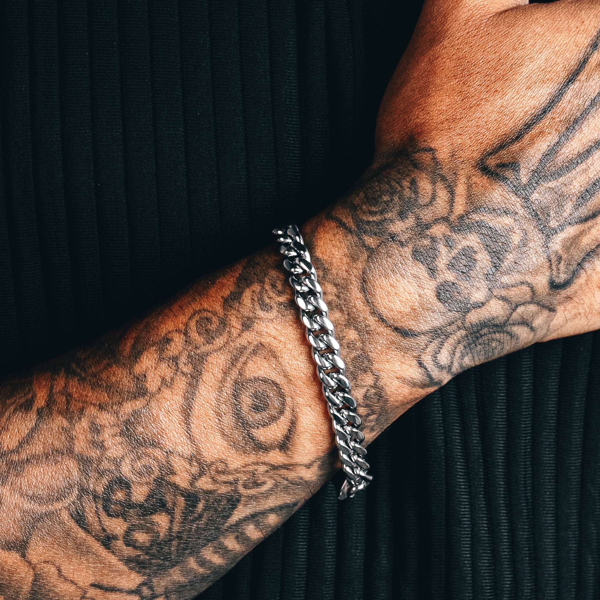 Cuban Link Bracelet (8mm) - Silver