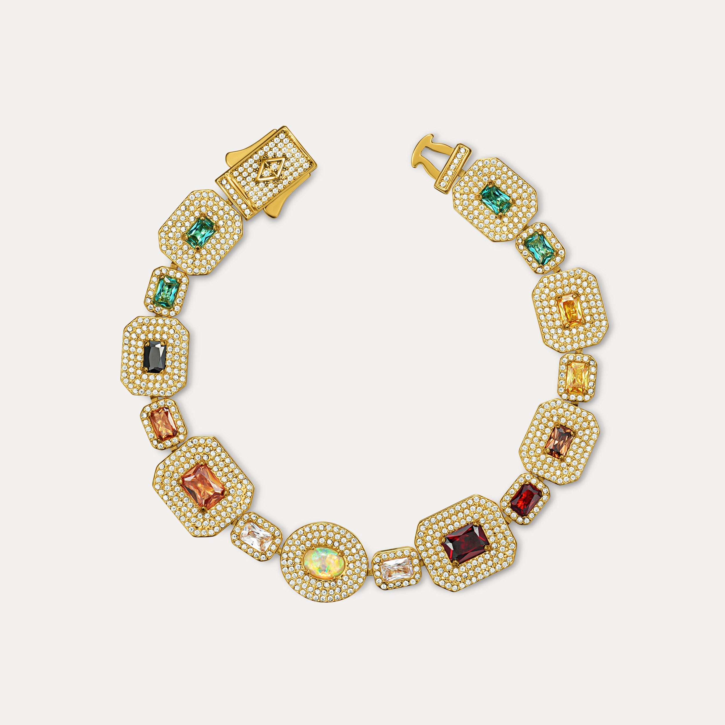 Echelon Gemstone Bracelet - Gold