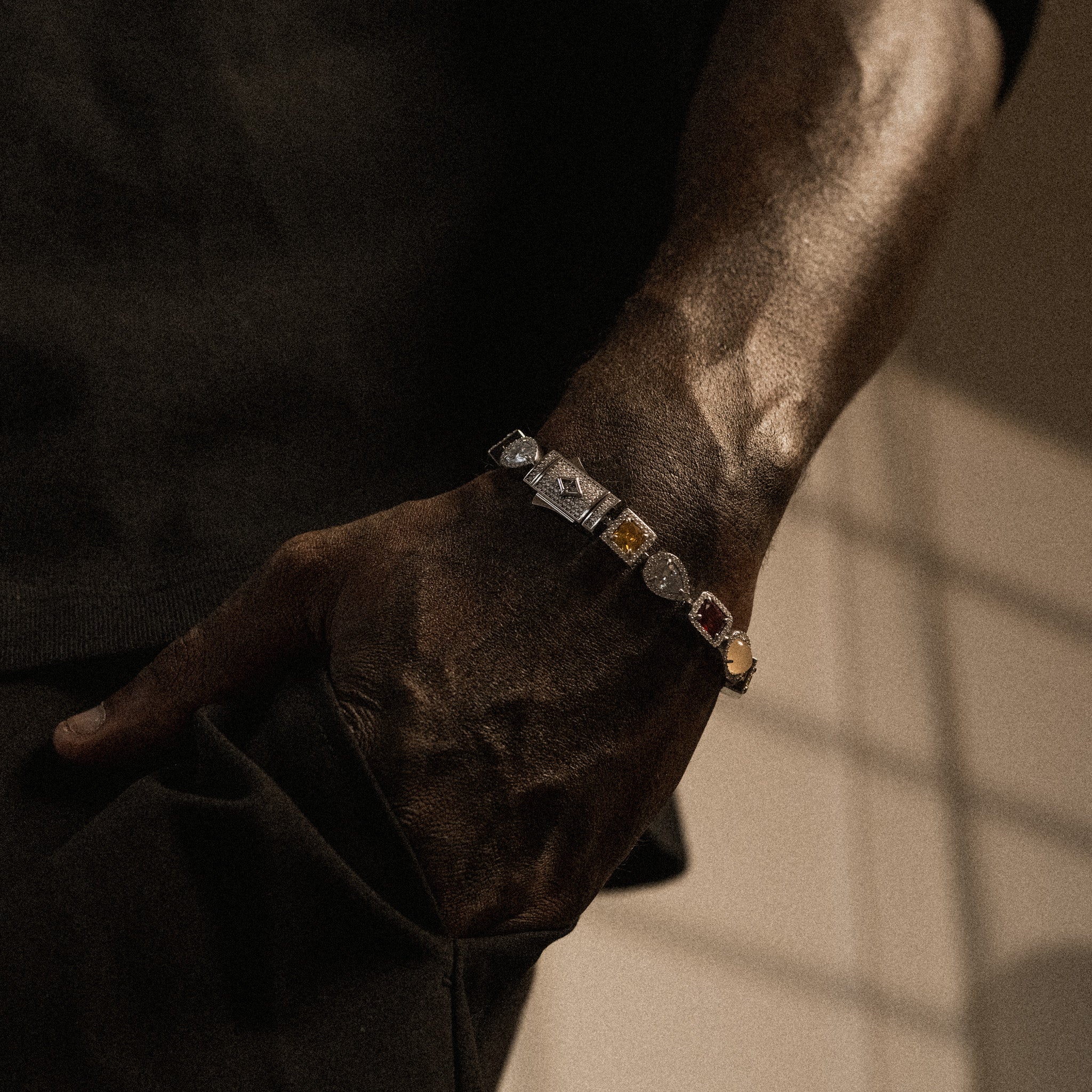 Estate Gemstone Bracelet - Silver