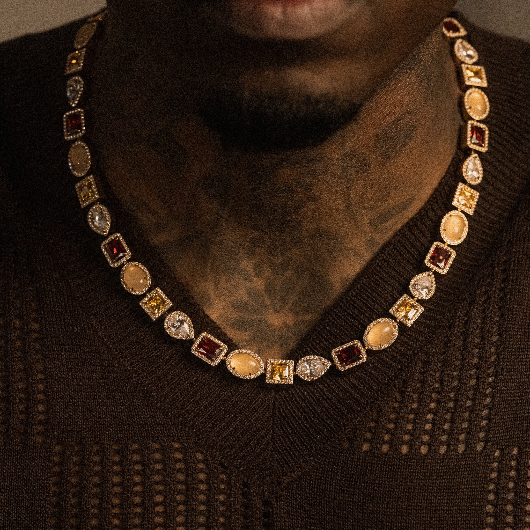 Estate Gemstone Chain - Gold