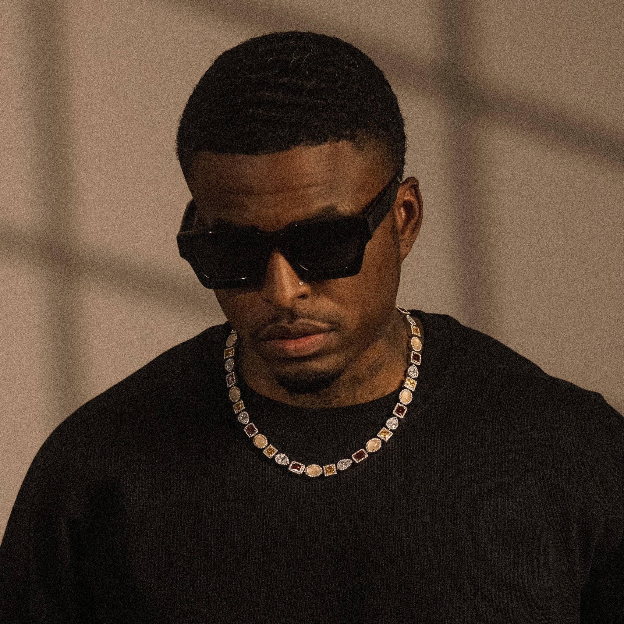 Estate Gemstone Chain - Silver