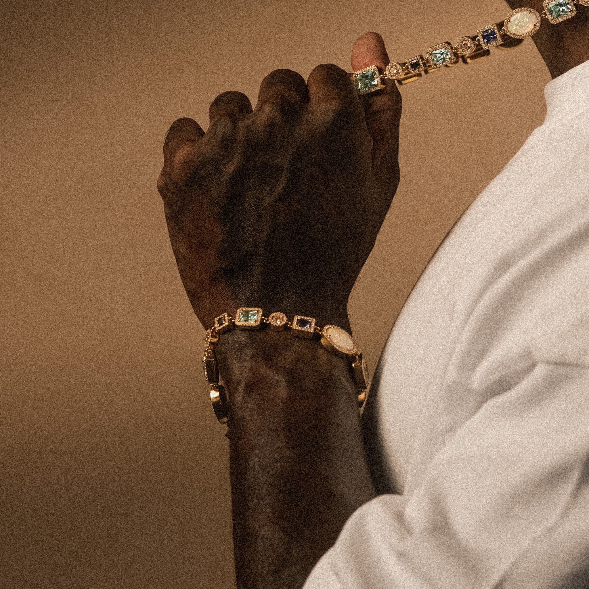 Frigid Gemstone Bracelet - Gold
