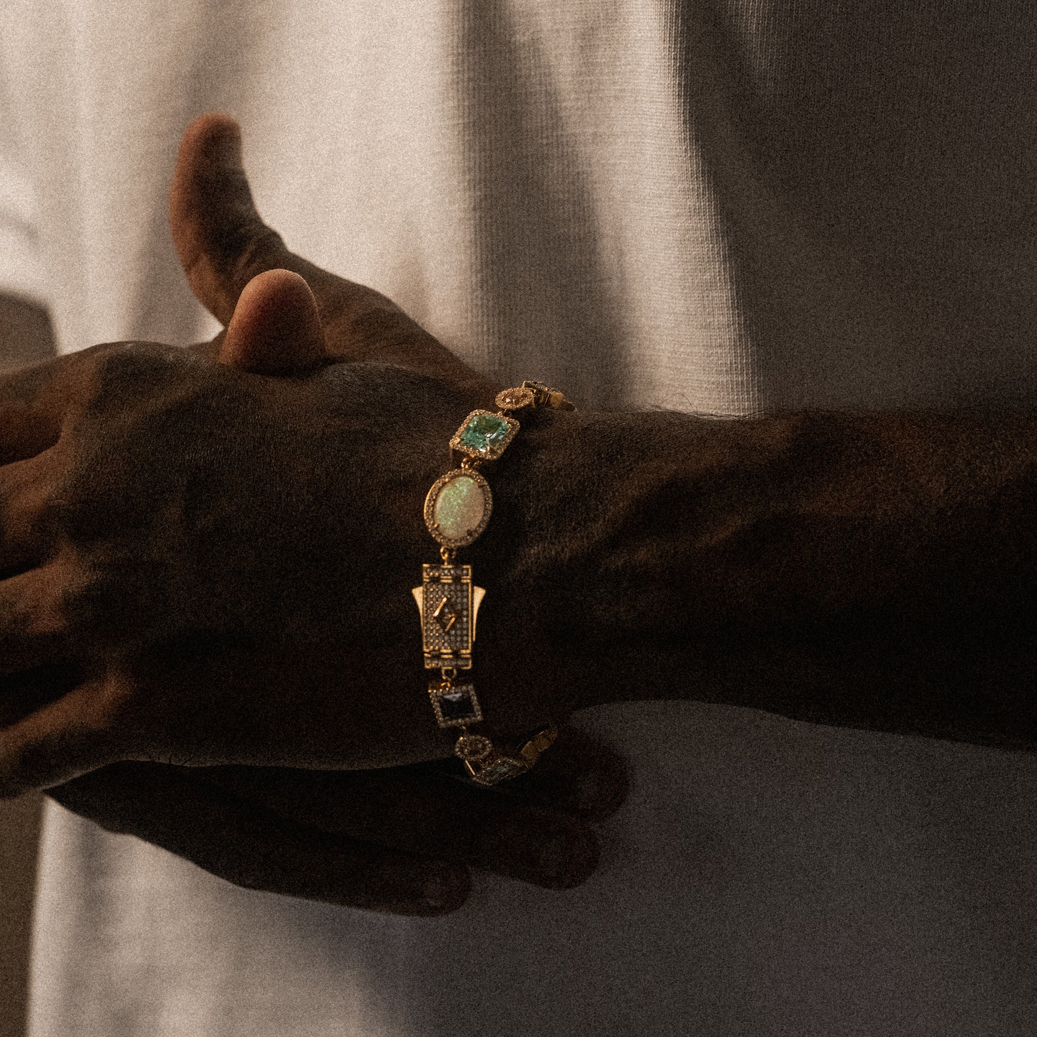 Frigid Gemstone Bracelet - Gold