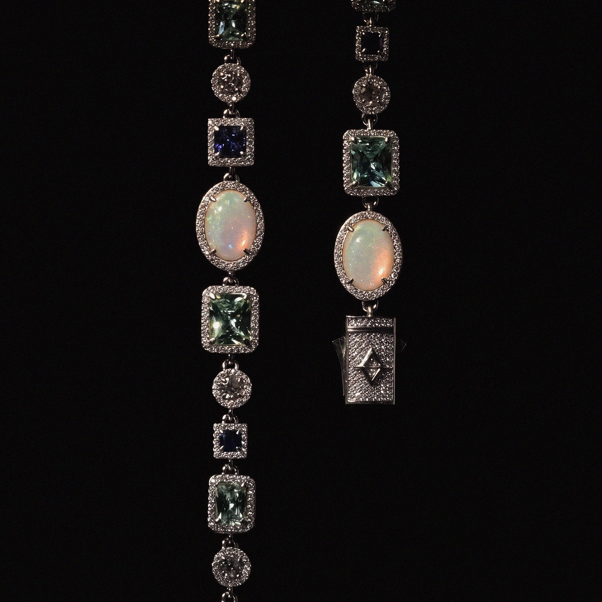 Frigid Gemstone Bracelet - Silver