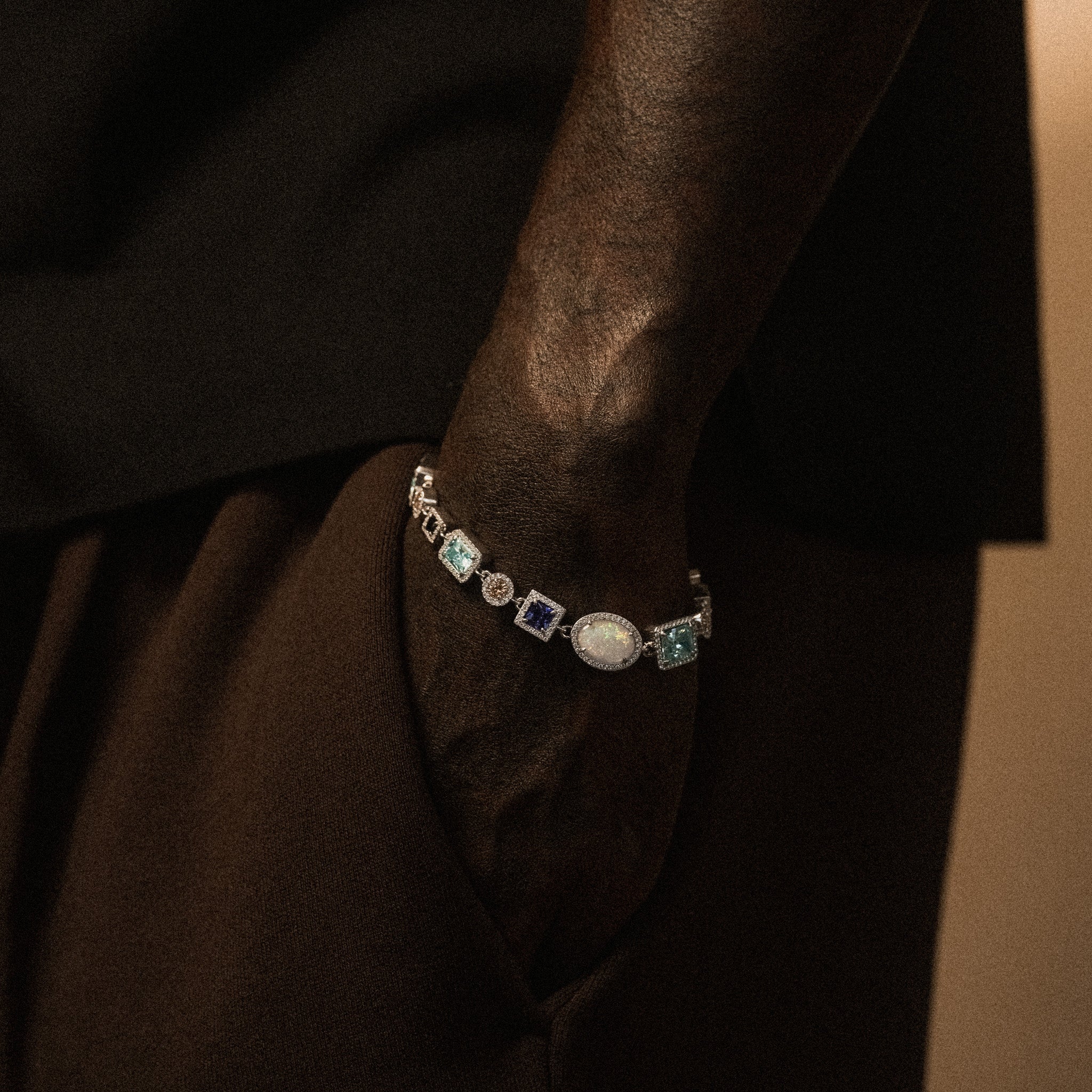 Frigid Gemstone Bracelet - Silver