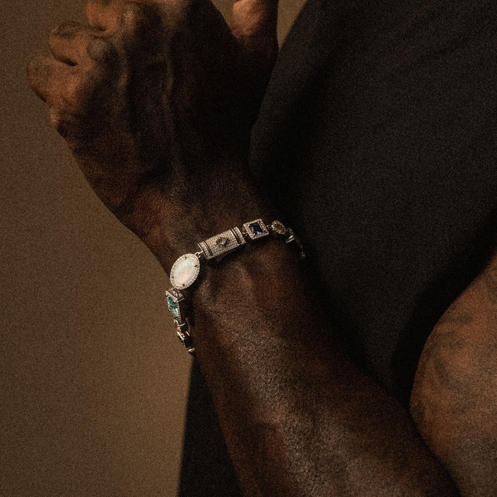 Frigid Gemstone Bracelet - Silver