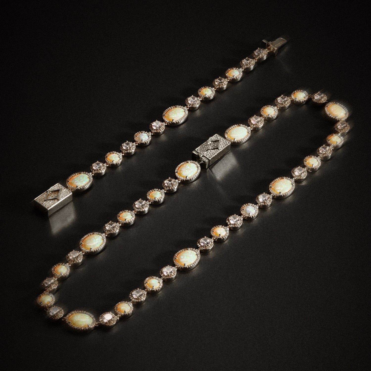 Inferno Gemstone Bracelet - Silver