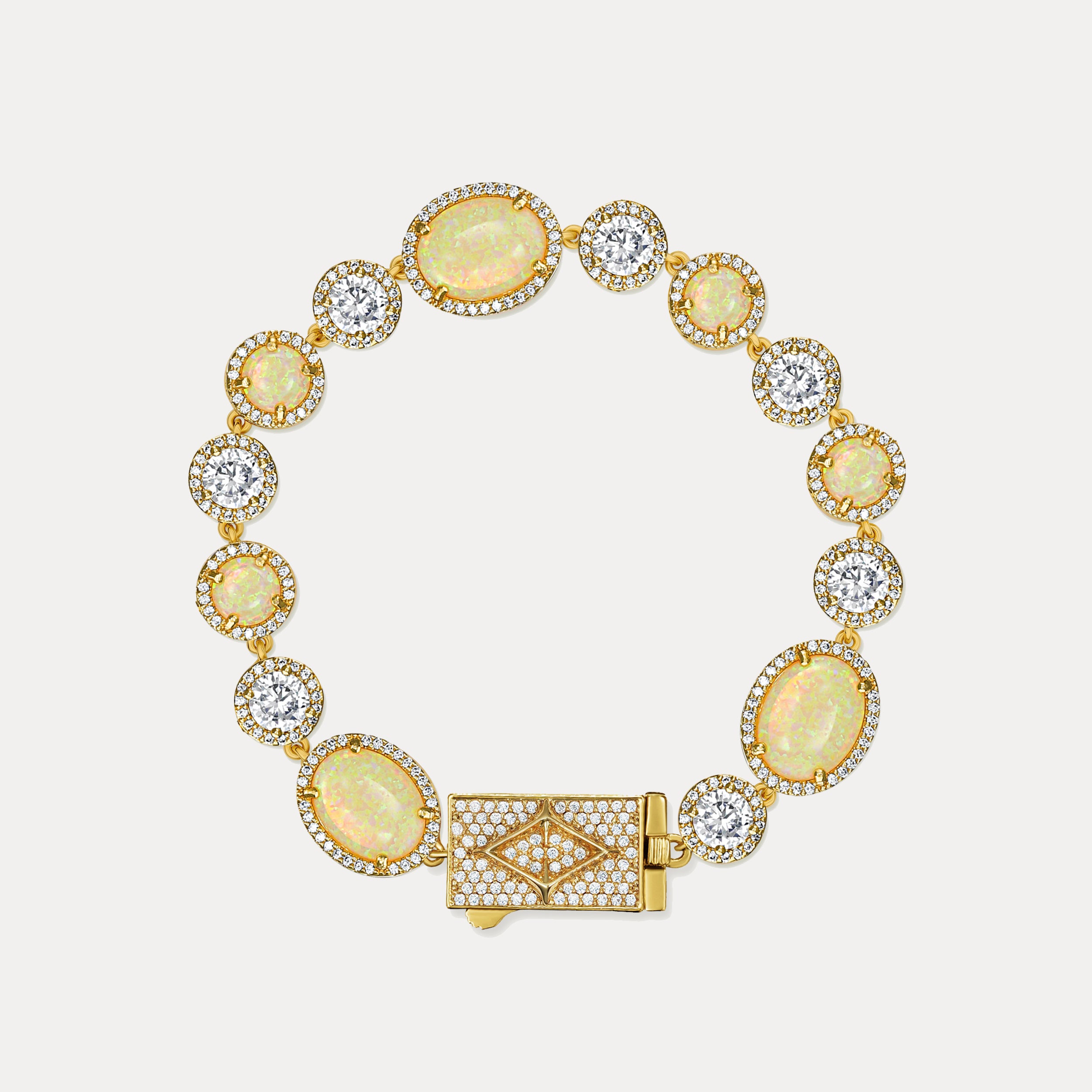 Inferno Gemstone Bracelet - Gold