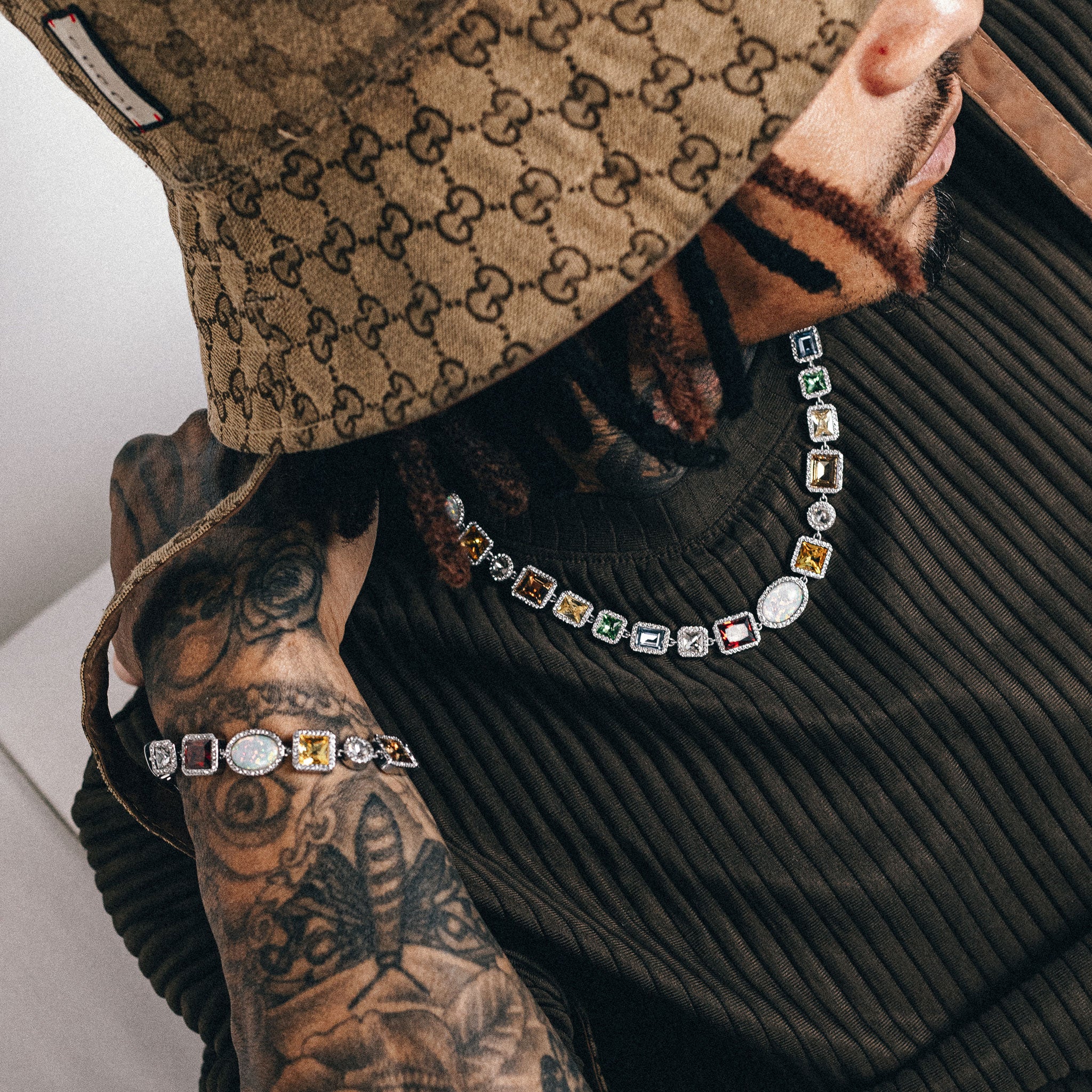 Motley Gemstone Chain - Silver