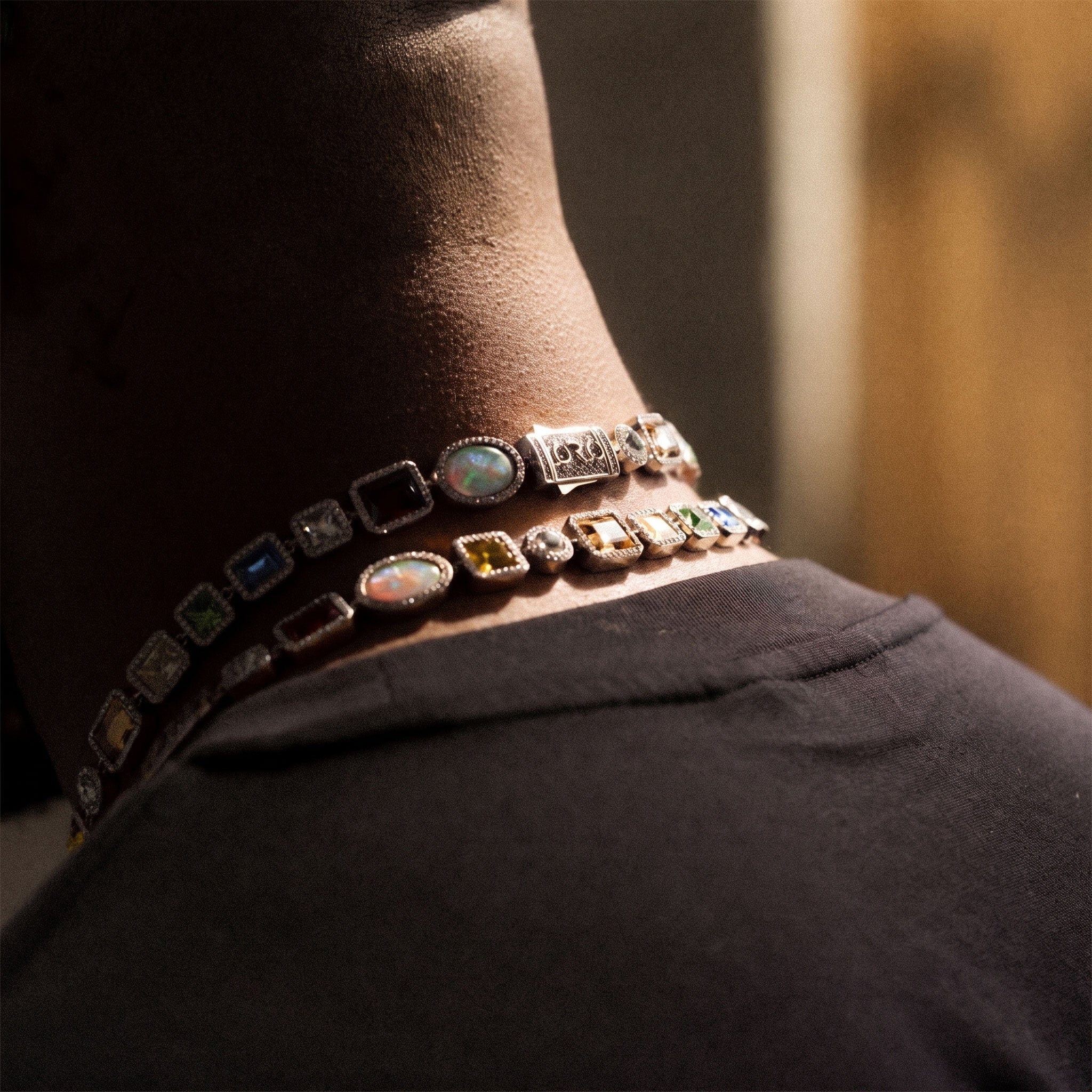 Motley Gemstone Chain - Silver