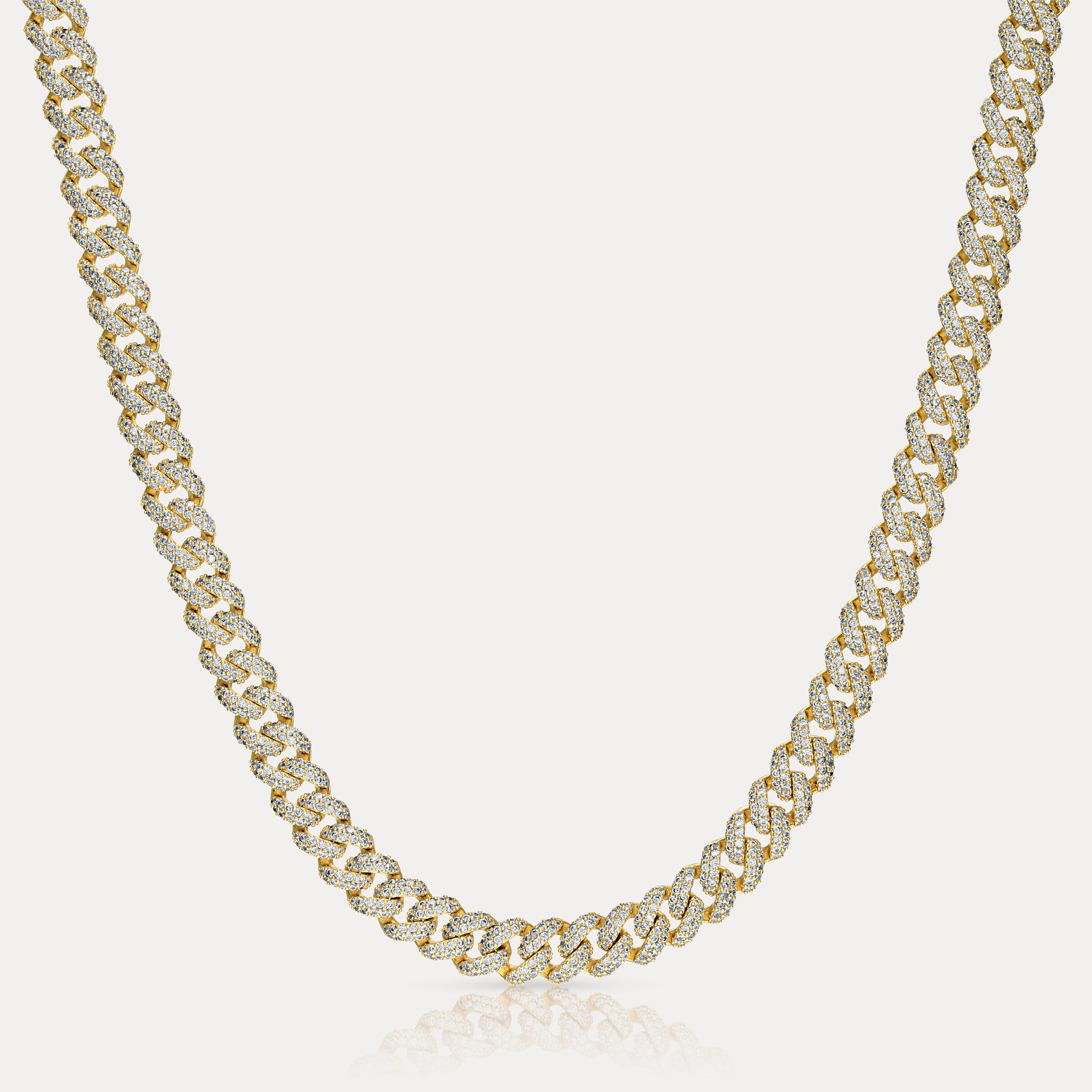 Pavé Cuban Chain (8mm) - Gold