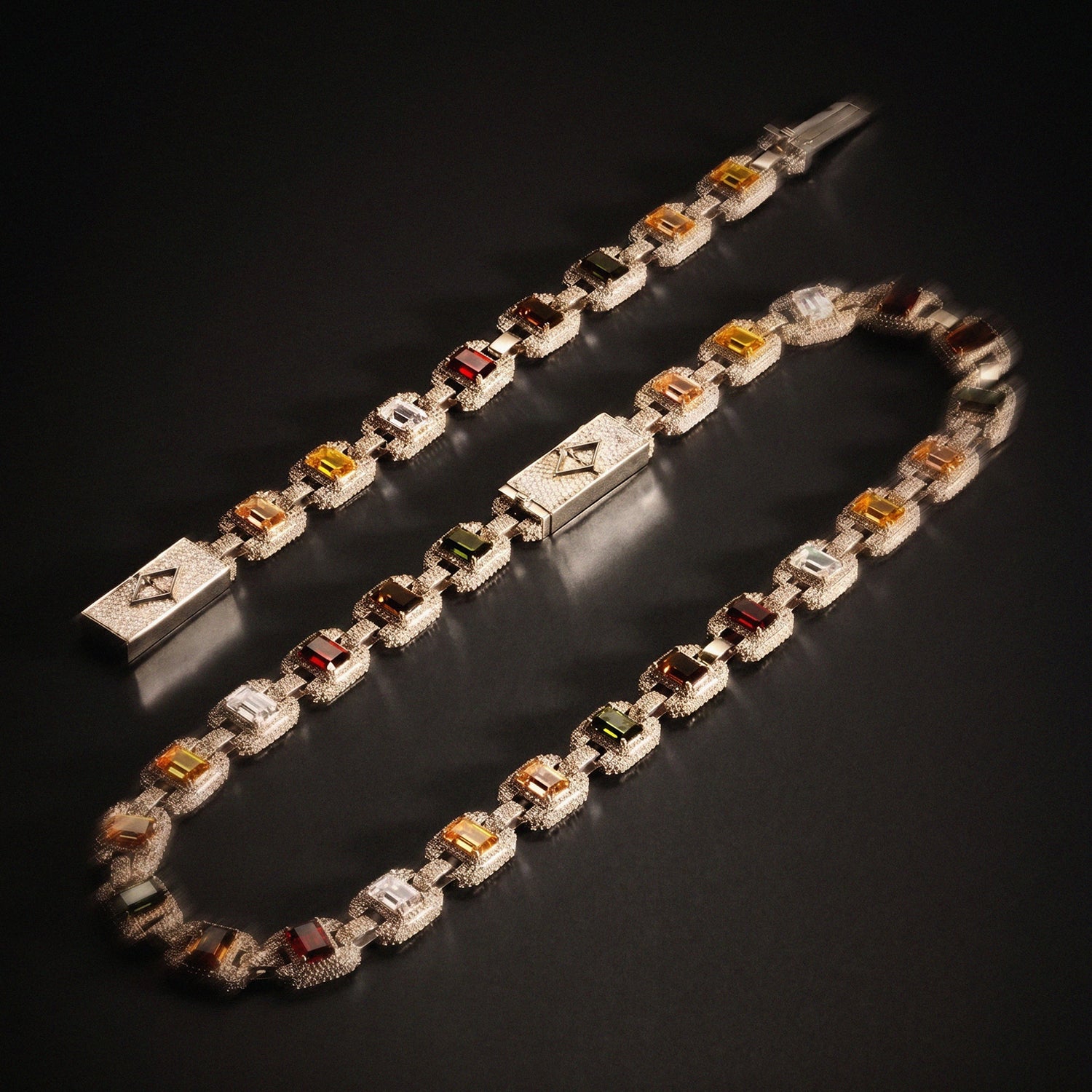 Riviera Gemstone Chain - Silver