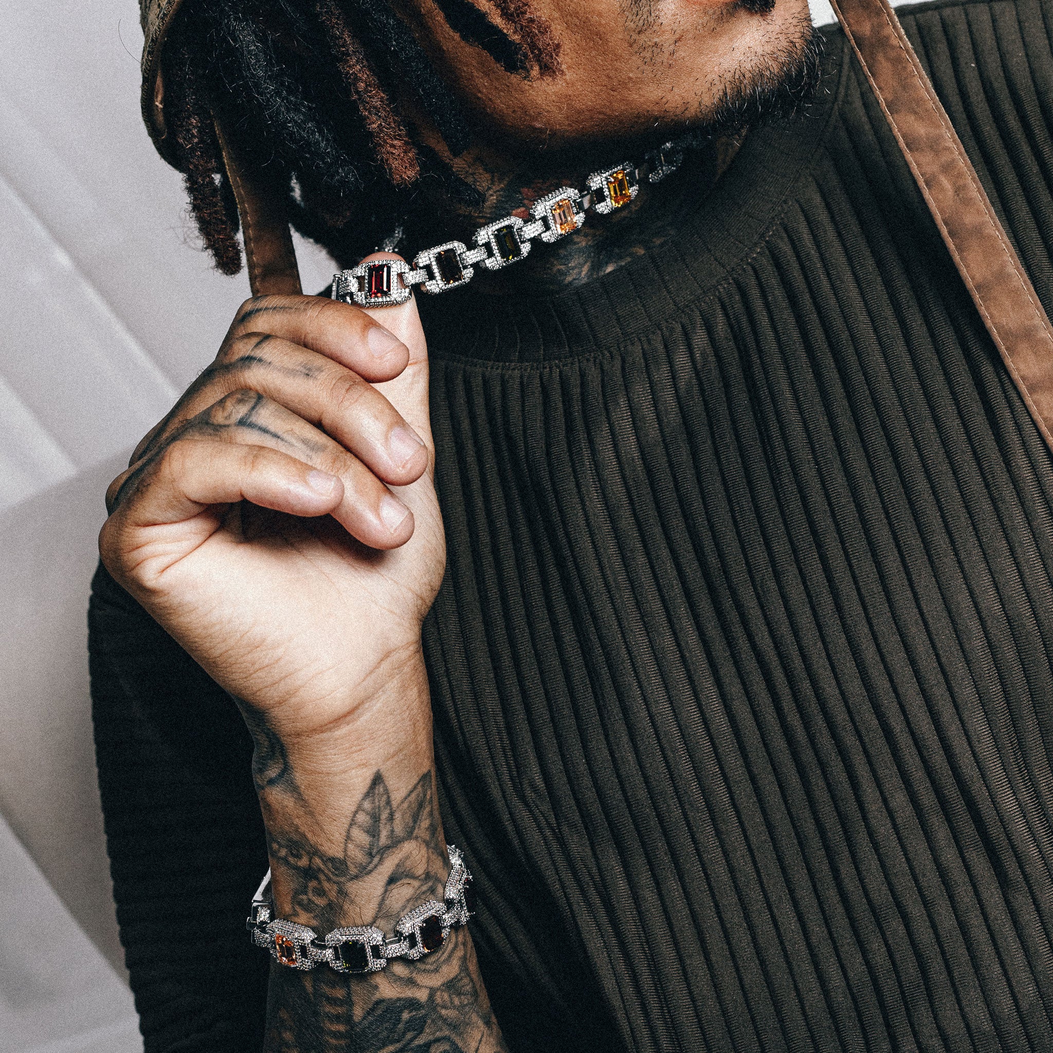 Riviera Gemstone Chain - Silver