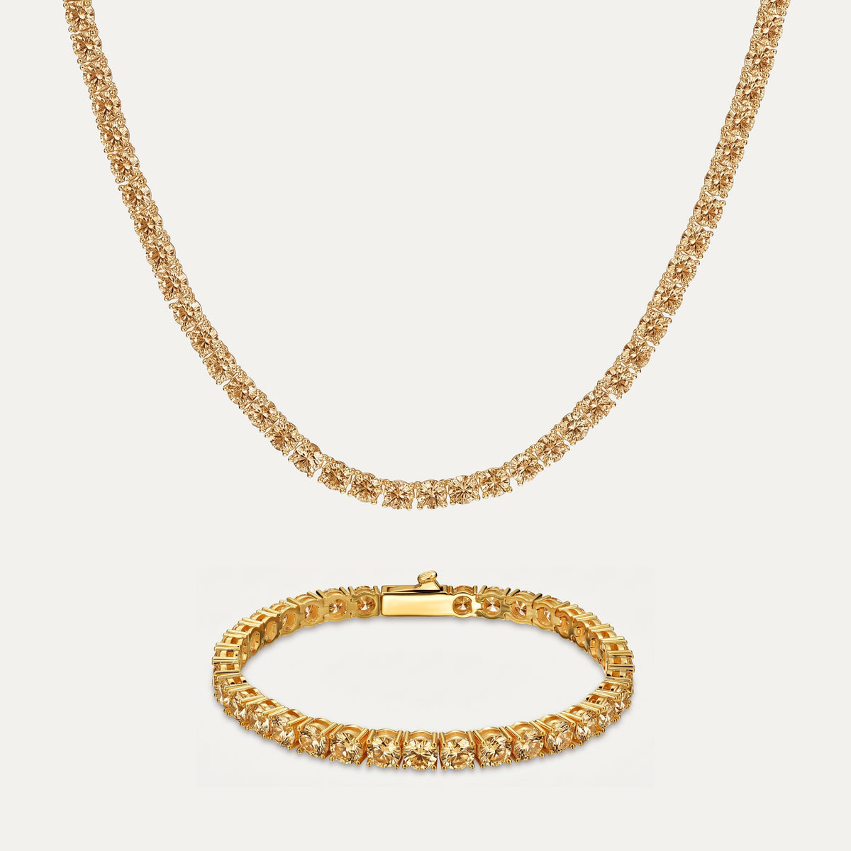 Champagne Tennis Set (5mm) - Gold
