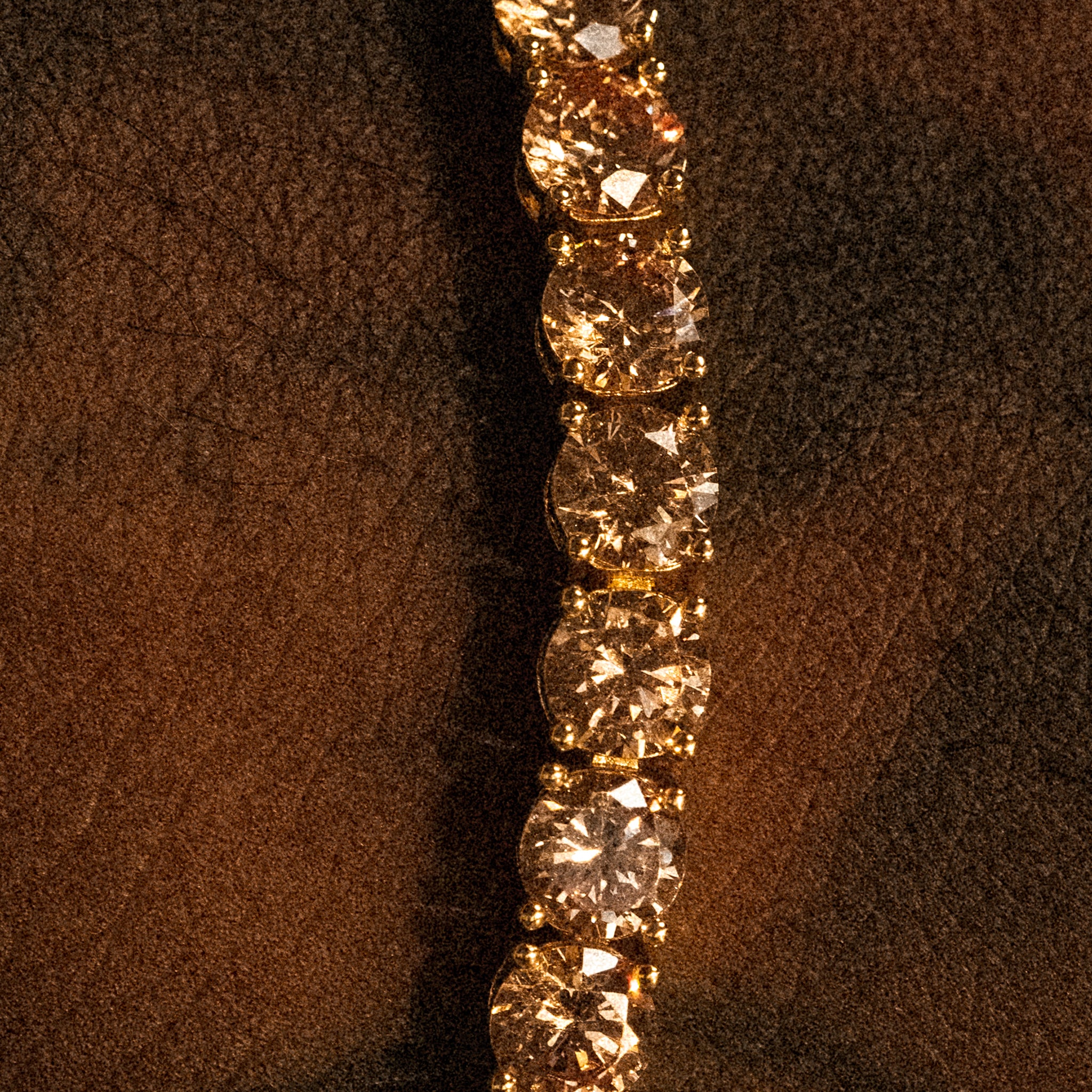 Champagne Tennis Bracelet (5mm) - Gold