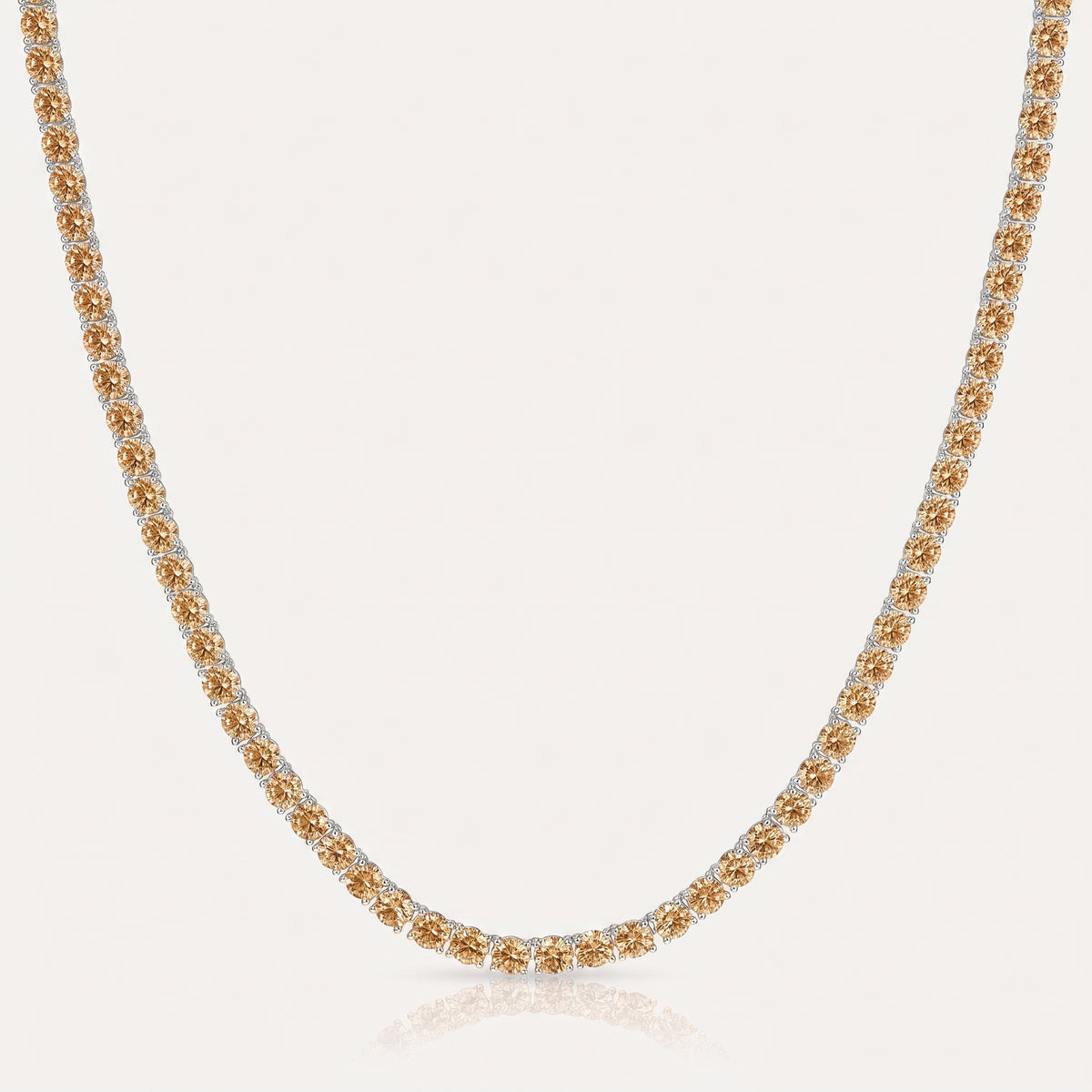 Champagne Tennis Chain (5mm) - Silver