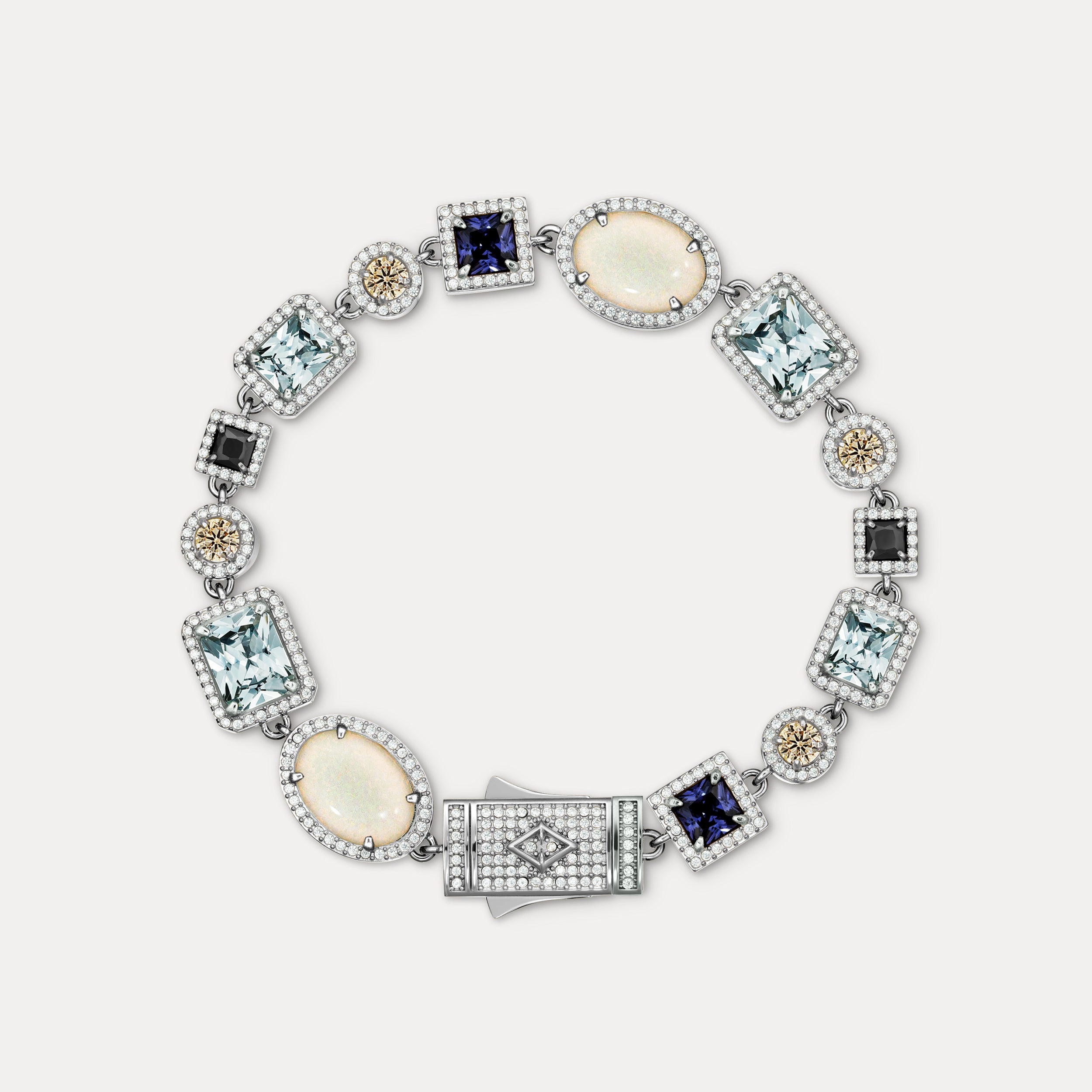 Frigid Gemstone Bracelet - Silver