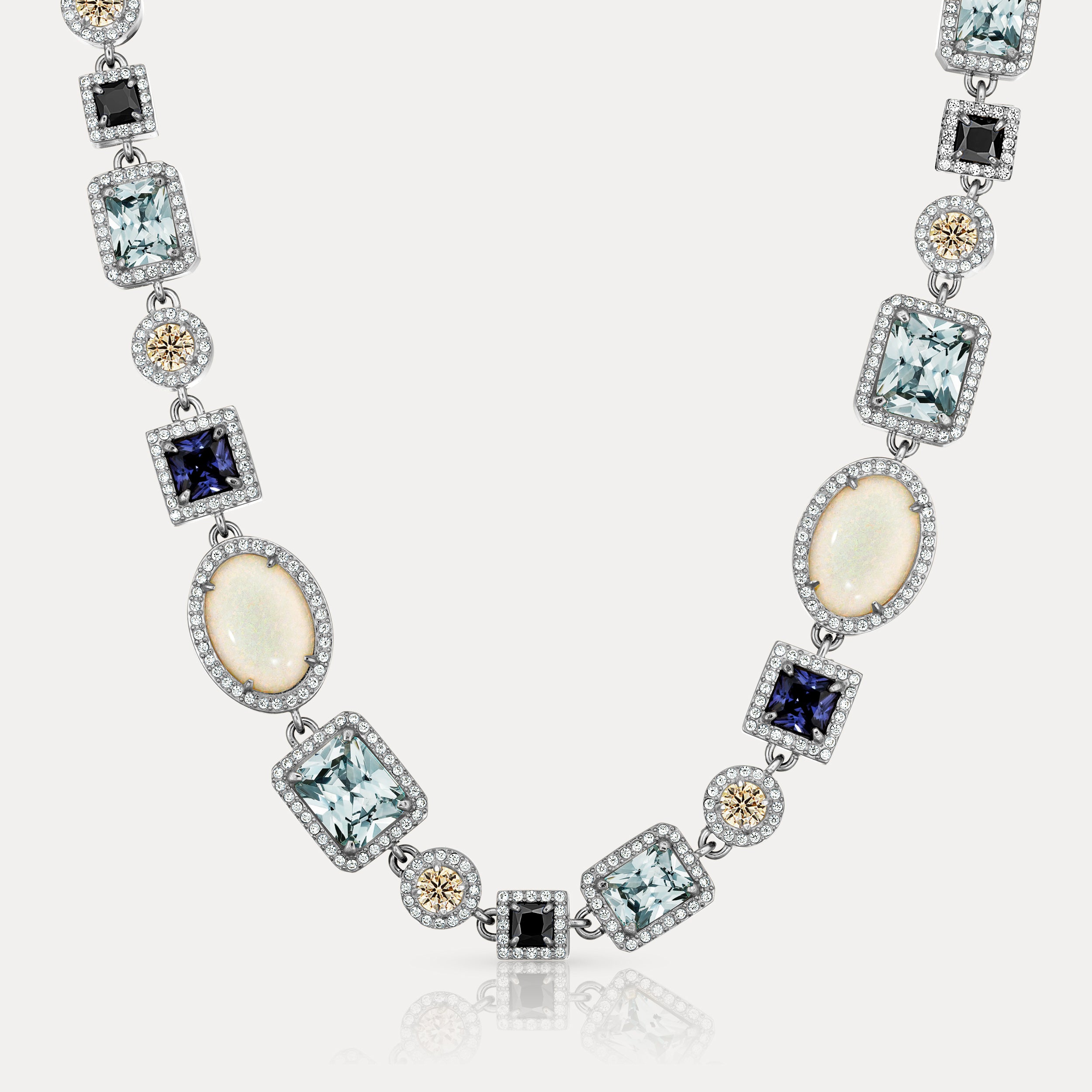 Frigid Gemstone Chain - Silver