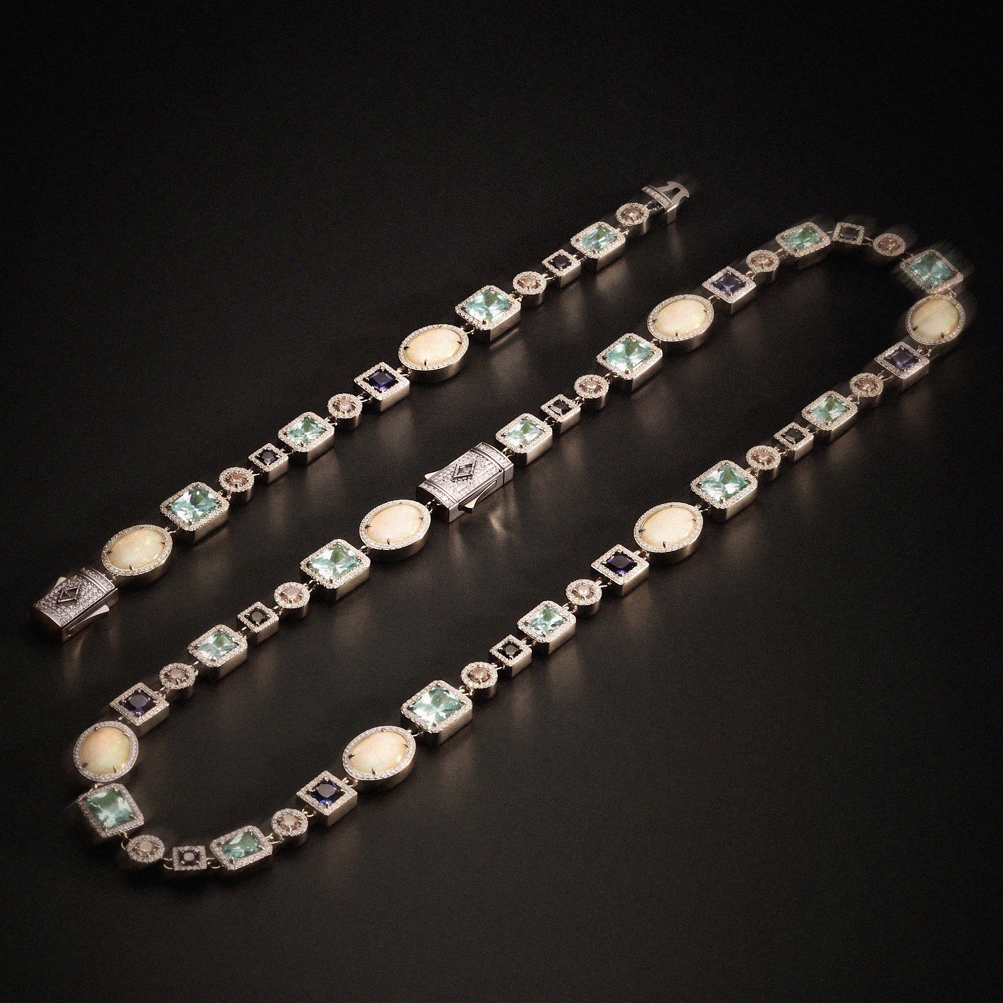 Frigid Gemstone Bracelet - Silver