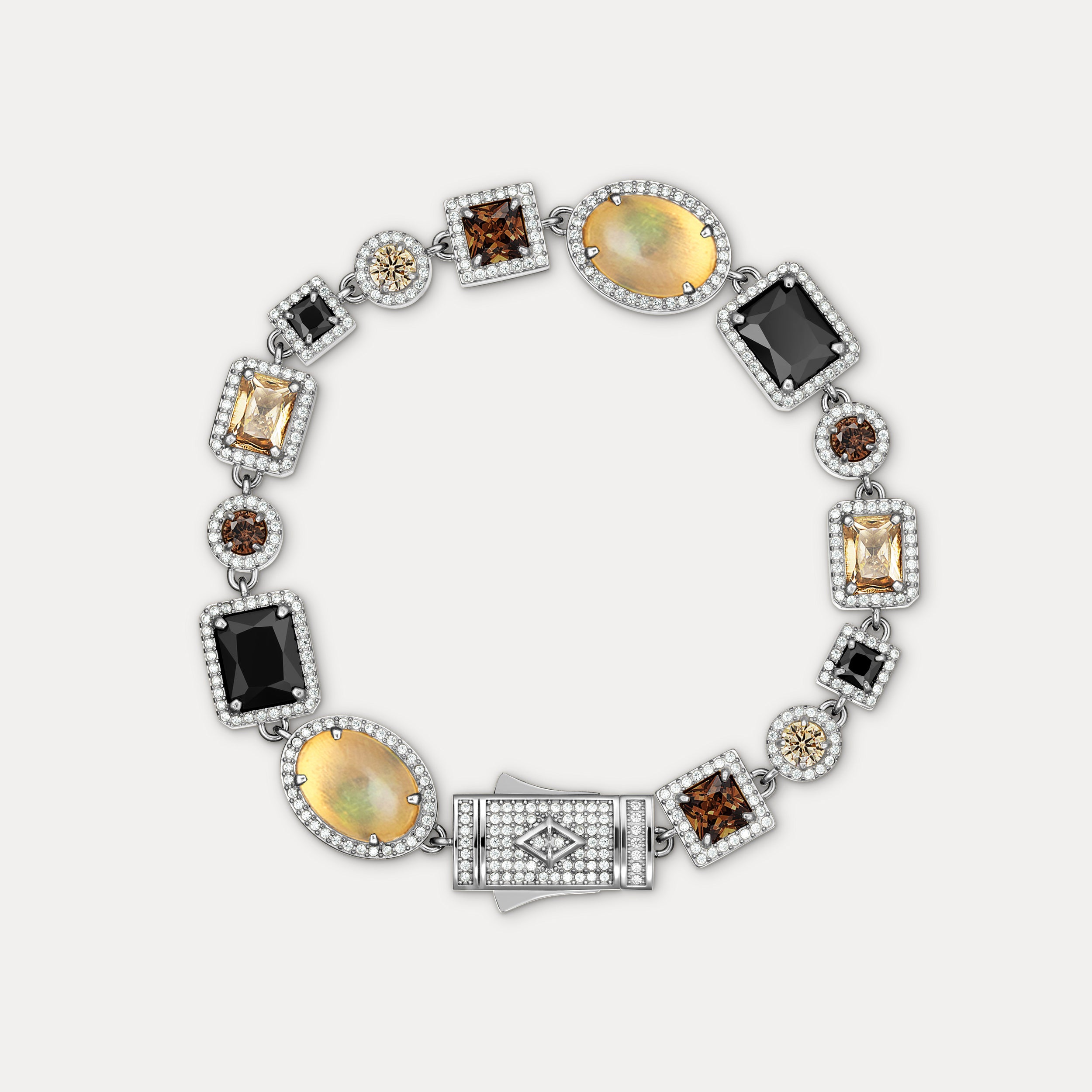 Phantom Gemstone Bracelet - Silver