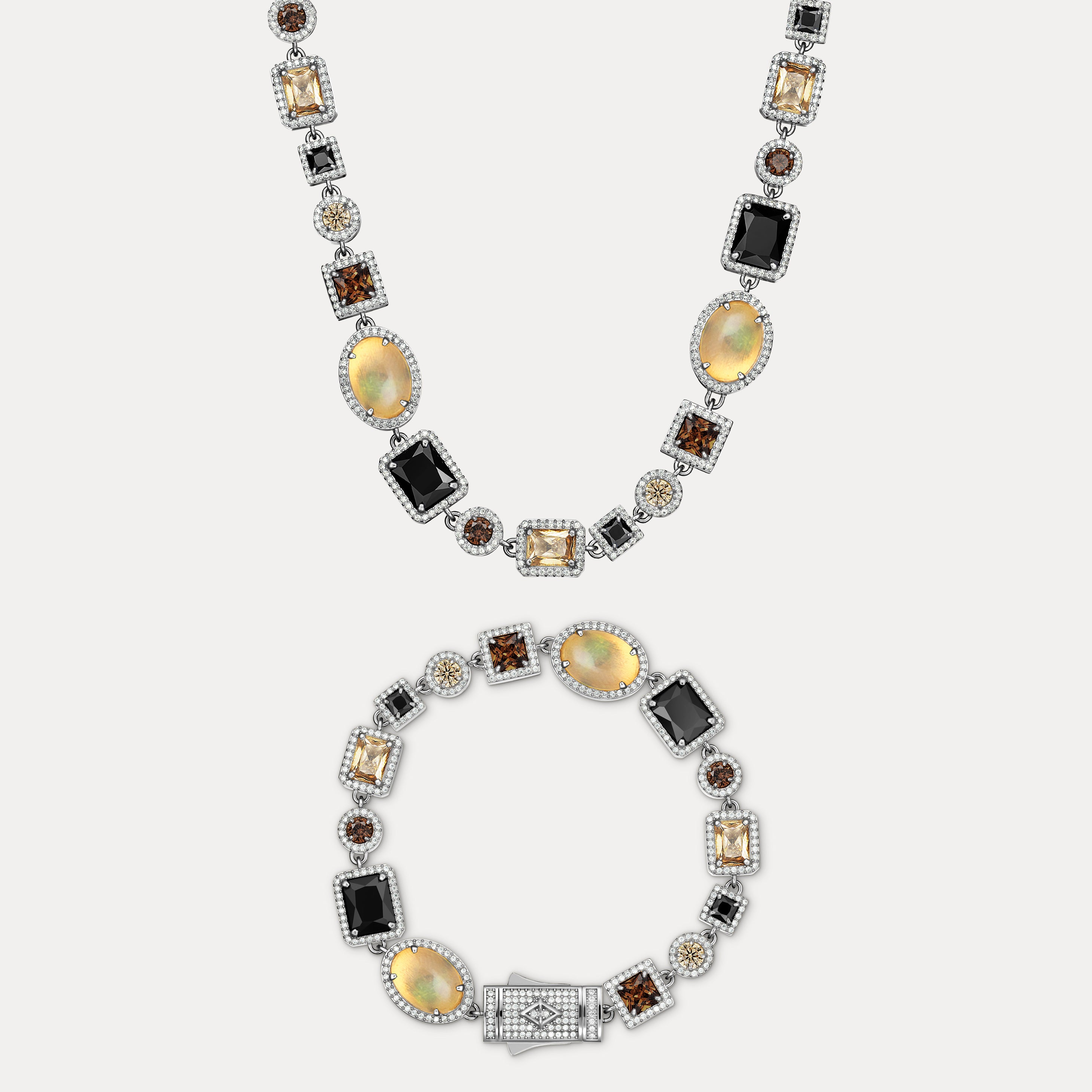 Phantom Gemstone Set - Silver