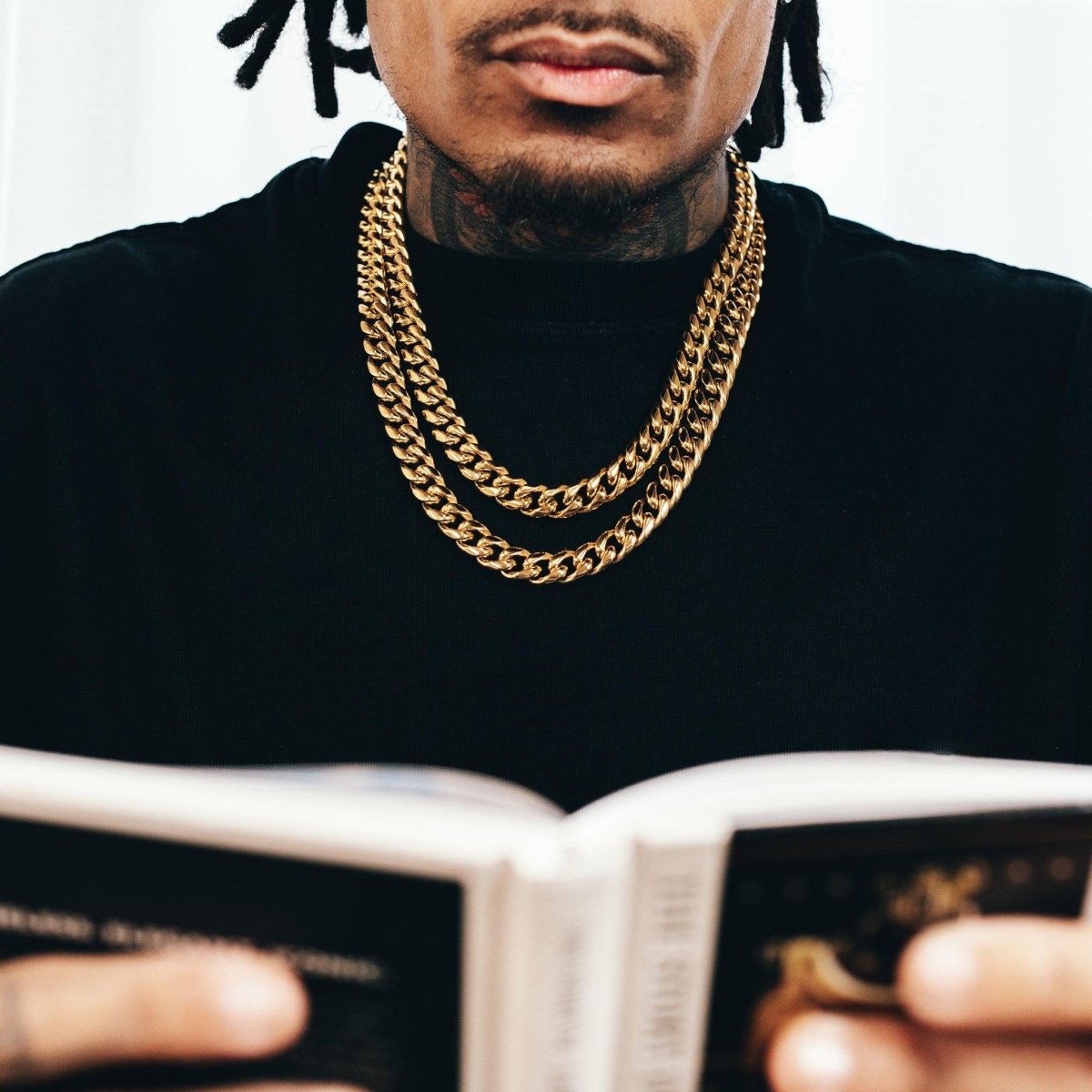 Cuban Link Chain Stack (12mm) - Gold