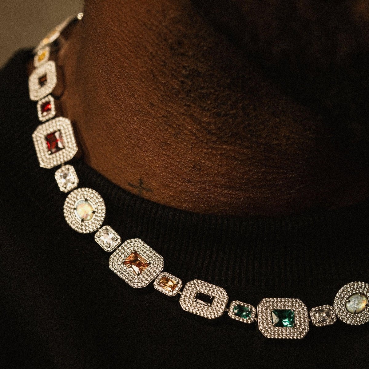 Echelon Gemstone Chain - Silver