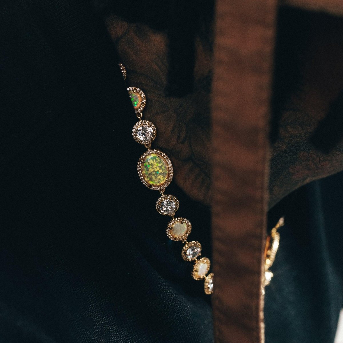 Inferno Gemstone Chain - Gold