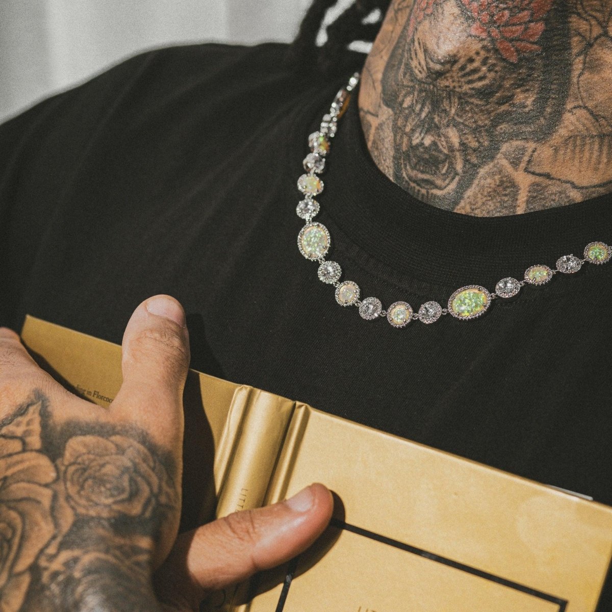 Inferno Gemstone Chain - Silver