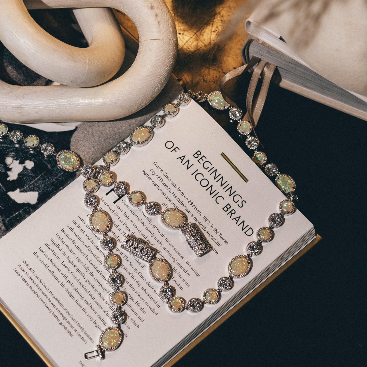 Inferno Gemstone Chain - Silver